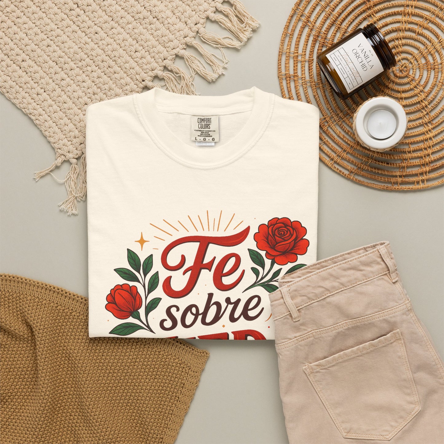 Fe Sobre Miedo Shirt | Camisa Christiana | Latina Graphic Tee |