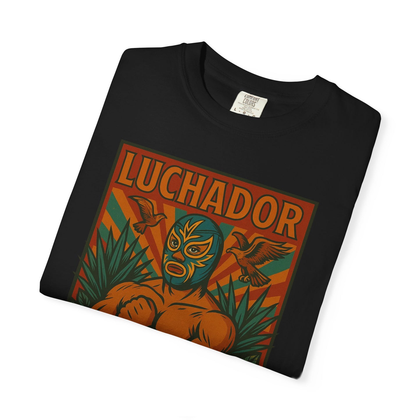 Luchador Agave T-Shirt, Mexican Wrestling Tee, Lucha Libre Plant Shirt, Unisex Top, Cinco de Mayo Gift, Festival Apparel