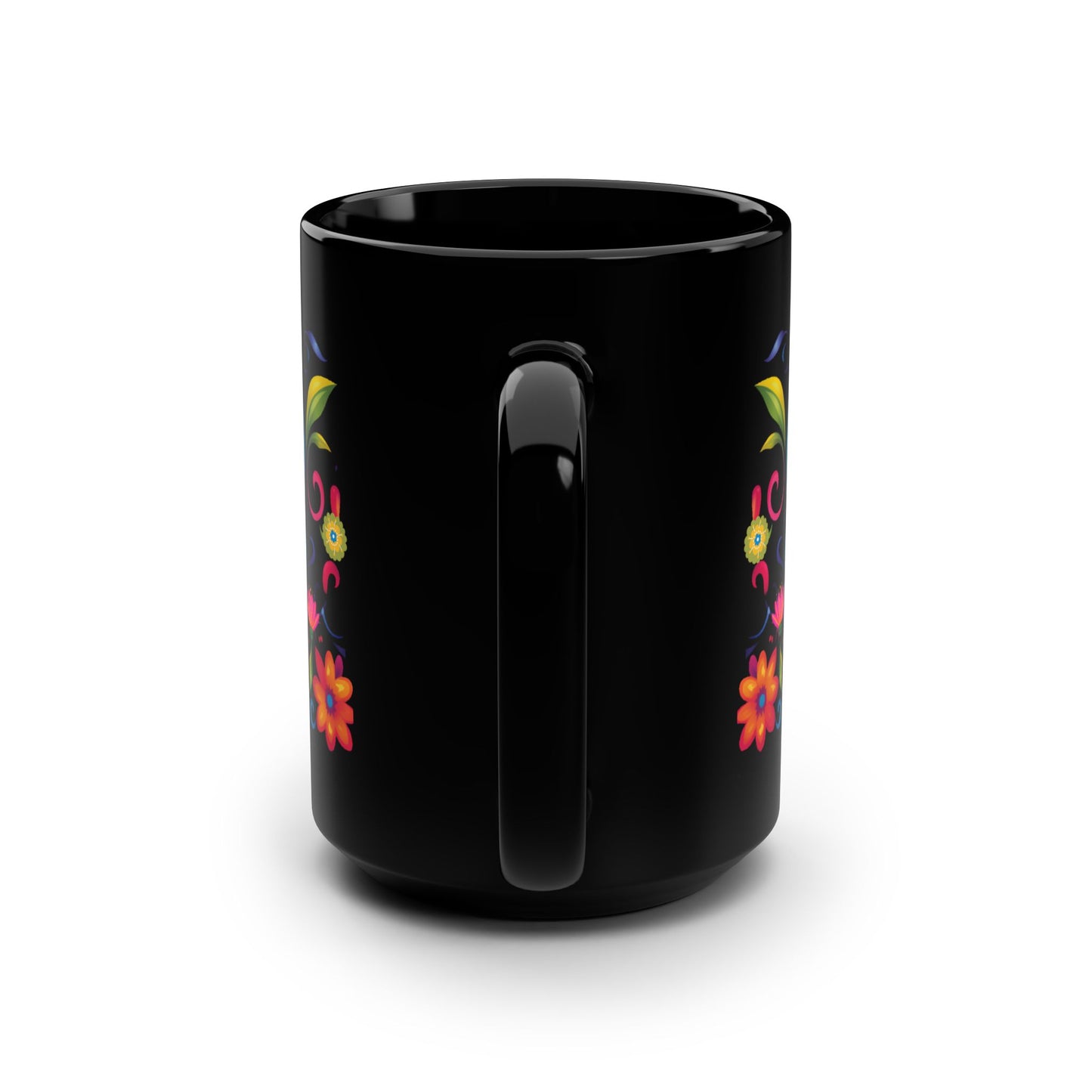 Tres Calaveras Día de los Muertos Mug | Black Mug, 15oz , Dia De Muerto , Dia de Muertos Decor