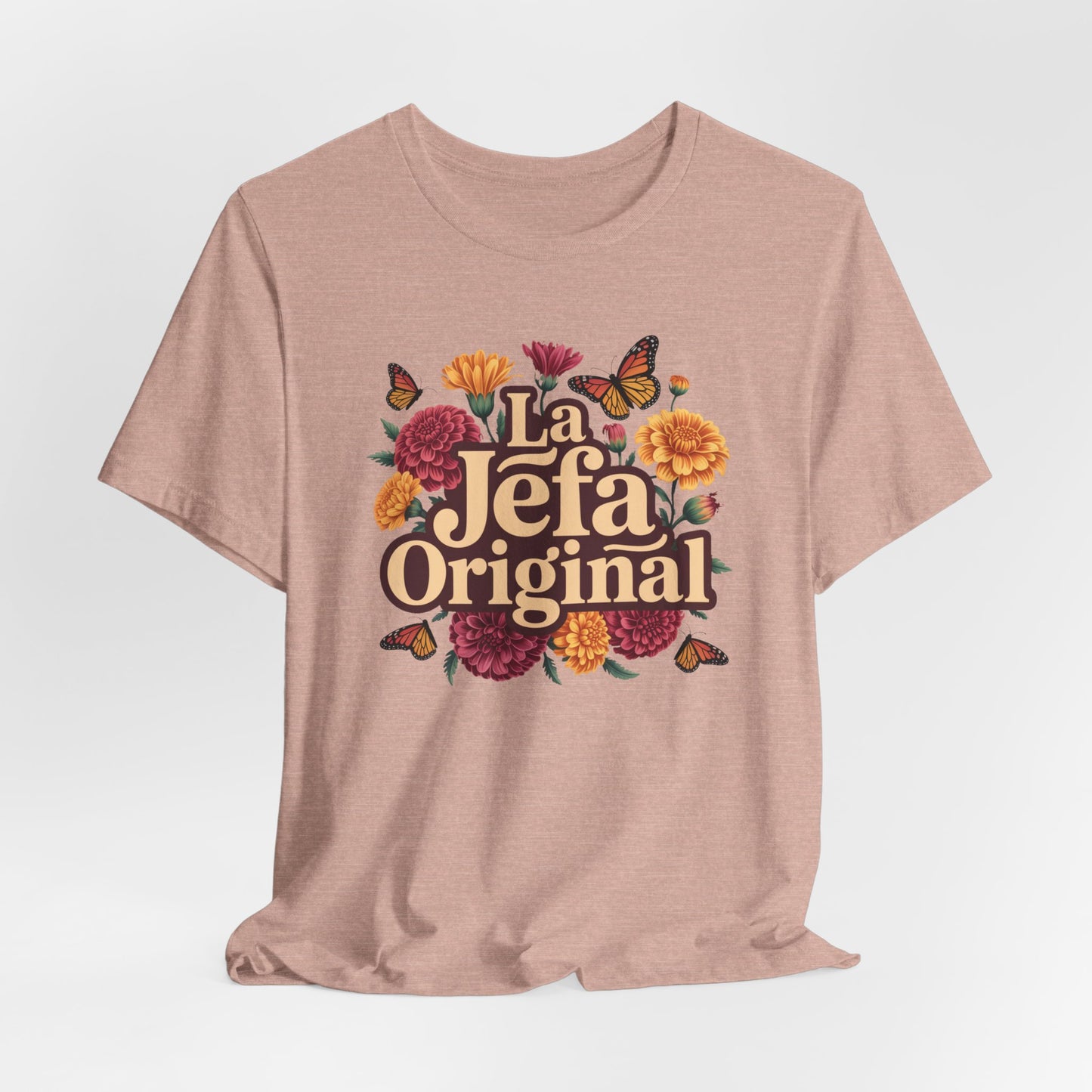 La Jefa Original T-Shirt - Latina Boss Lady Tee - Hispanic Pride Shirt - Bilingual Spanish Slang Gift for Her - Mujer Fuerte Empowerment