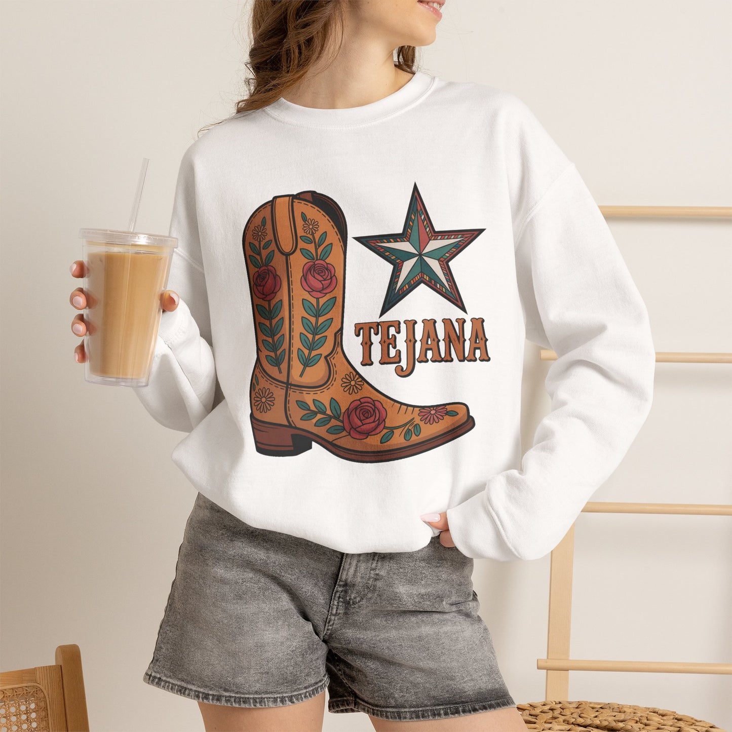 Tejana Sweatshirt | Texas Latina Pride Gift | Houston Dallas San Antonio Girl | Hispanic Pride Hoodie | Tejana Mujer Regalo