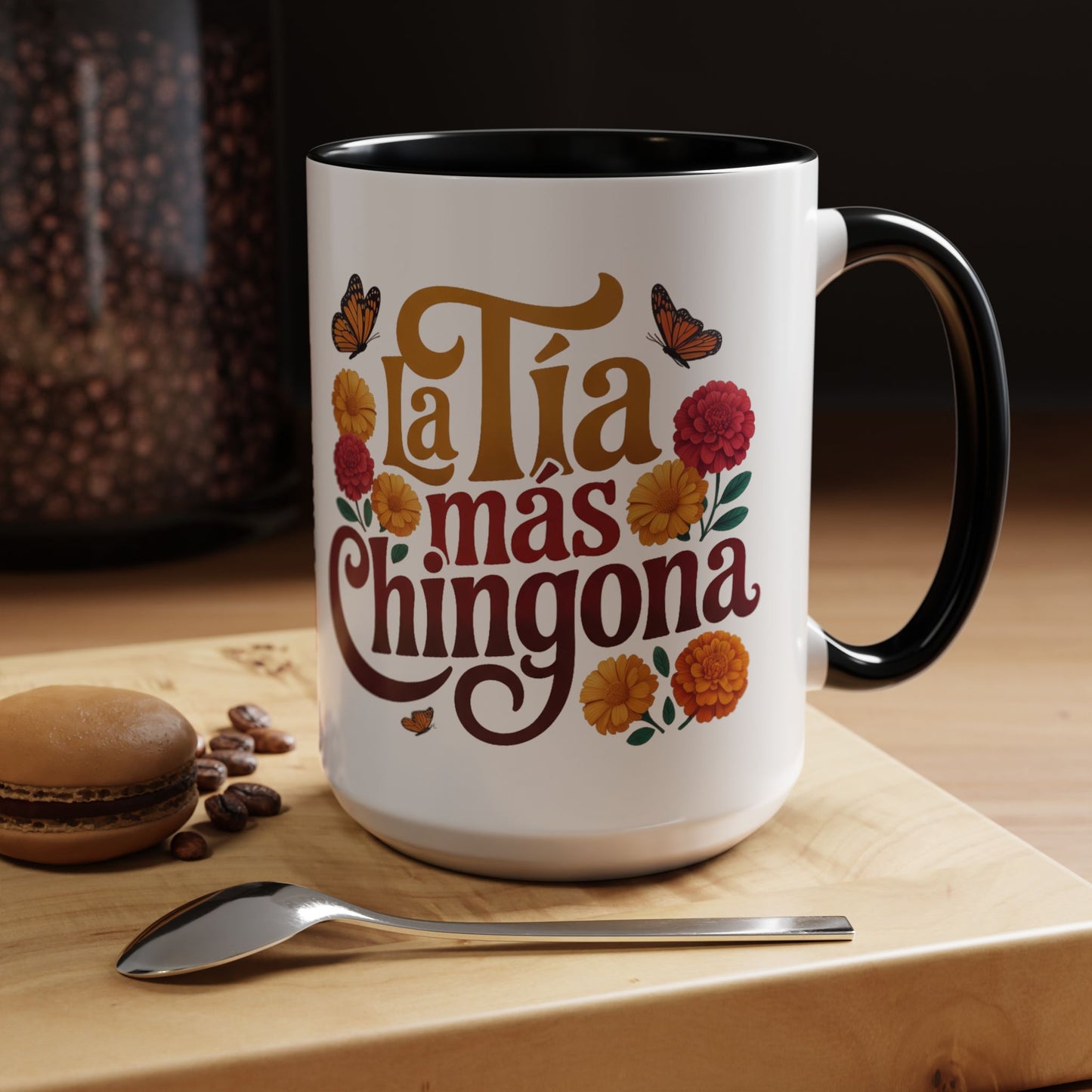 Tia Mas Chingona Mug - Best Tia Ever Coffee Cup - Latino Family Gift - Tia Querida Present - Hispanic Auntie Mug - Mi Tia Favorita