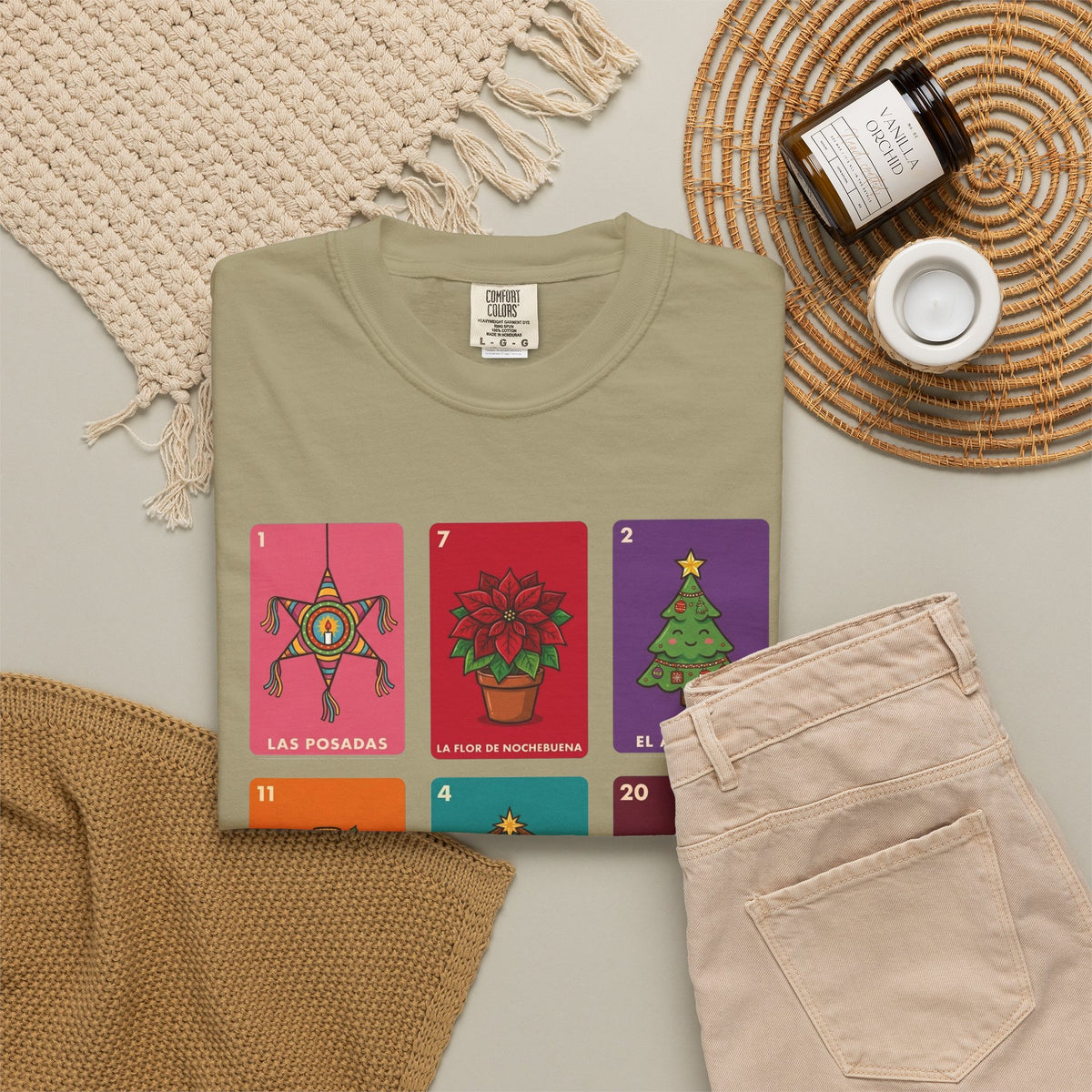 Loteria Navidad Shirt - Mexican Christmas Loteria Tee - Navidad Mexicana Posadas Tamales Ponche - Feliz Navidad Gift