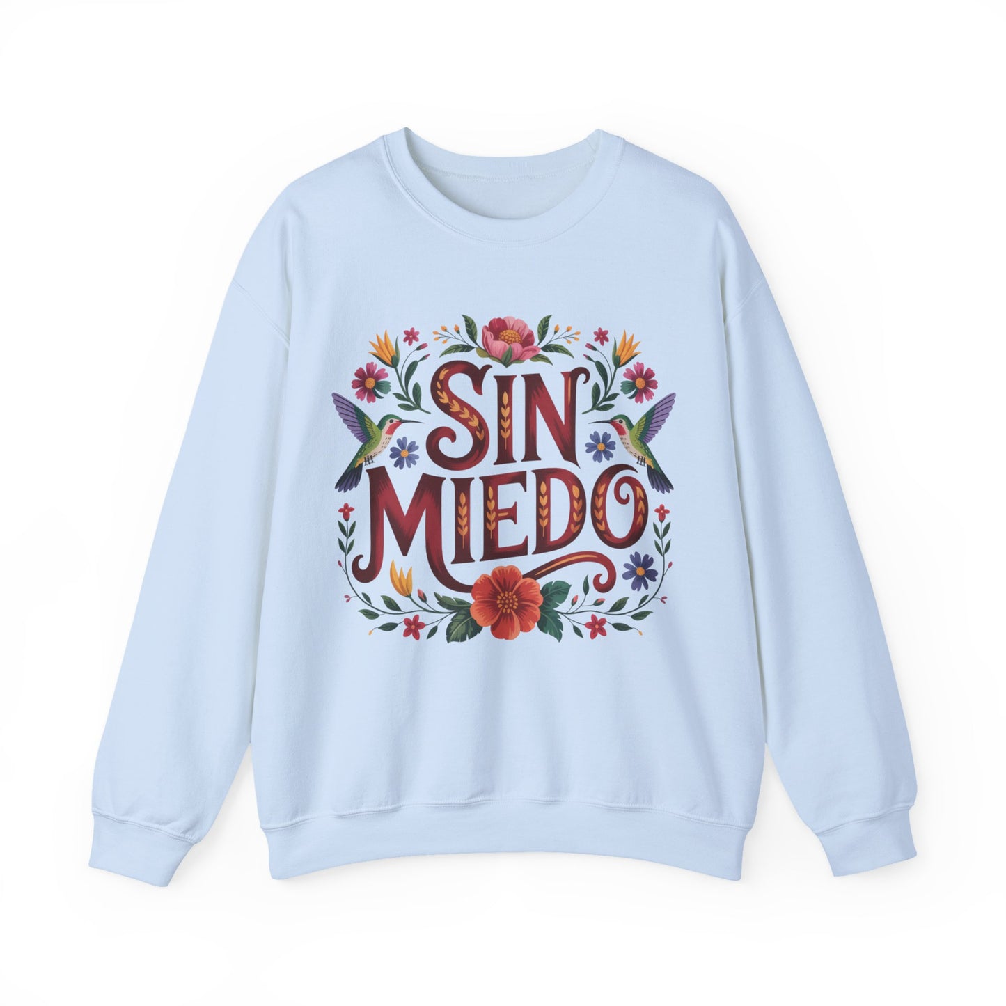 Sin Miedo Sweatshirt - Faith Over Fear Christian Gift - Hispanic Religious Wear - Spiritual Hoodie - Catholic Gift
