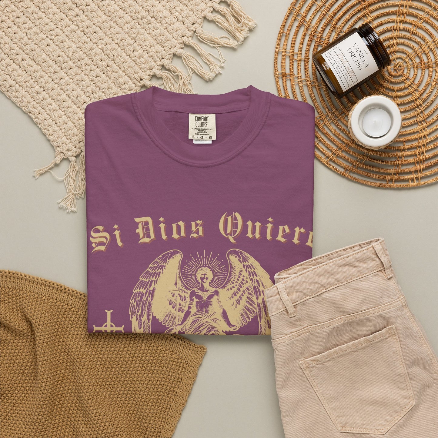 Si Dios Quiere Shirt |  Chicano Streetwear Tee | Latino Graphic Tee | Camisa Cristiana | Comfort Colors T Shirt