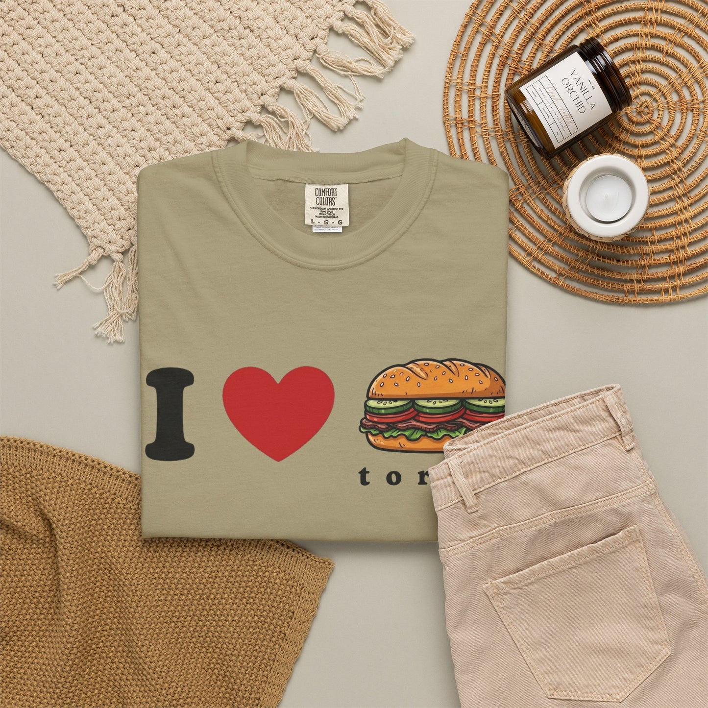 I love Tortas Shirt, Comfort Colors Bilingual Tee, Funny Gift for Men