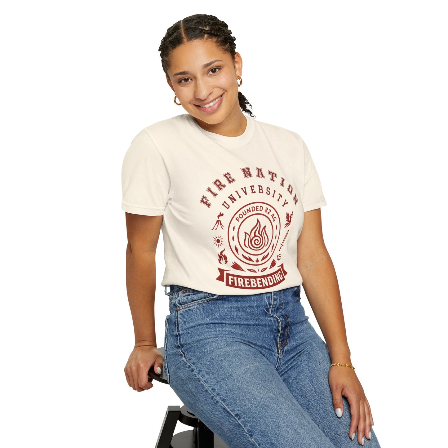 Fire Nation University Shirt | The Last Airbender Gift , Earth Kingdom Tee | Anime Fan Art