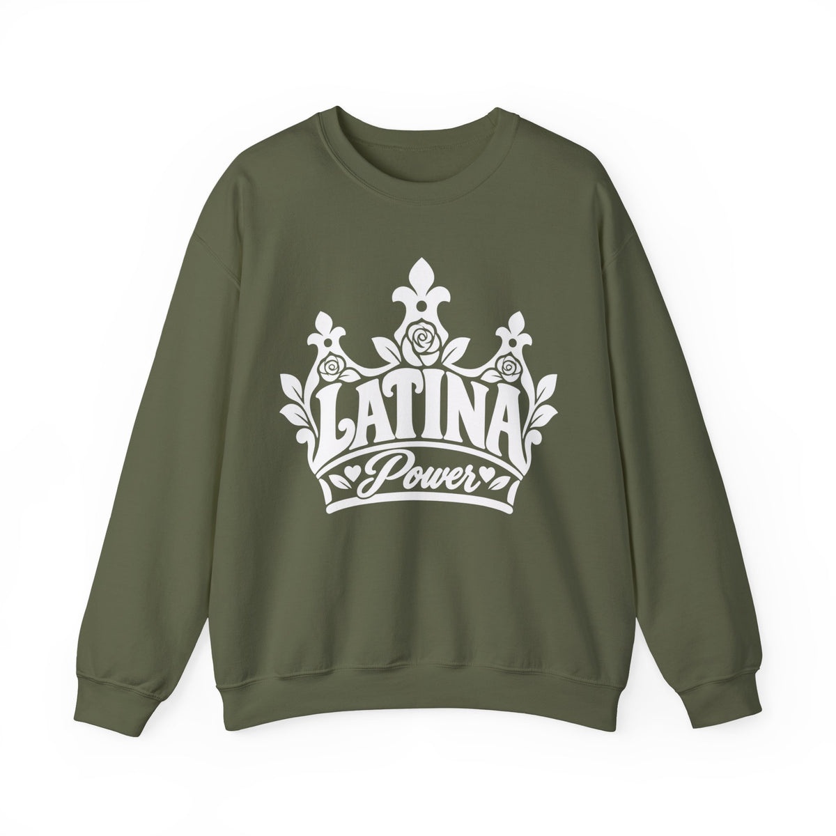 Latina Power Crown Sweatshirt - Mexican Latina Pride Sweater - Latina Gift Crewneck - Reina Corona Spanish Women