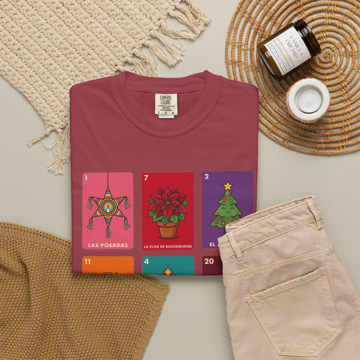 Loteria Navidad Shirt - Mexican Christmas Loteria Tee - Navidad Mexicana Posadas Tamales Ponche - Feliz Navidad Gift