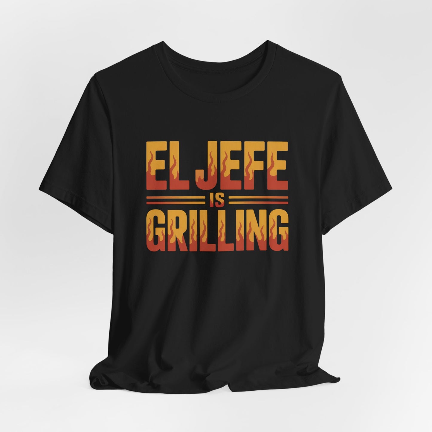 El Jefe is Grilling T-Shirt - Latino Boss Man Shirt, Hispanic Pride Tee, Spanish Jefe Gift, Latino Heritage Clothing