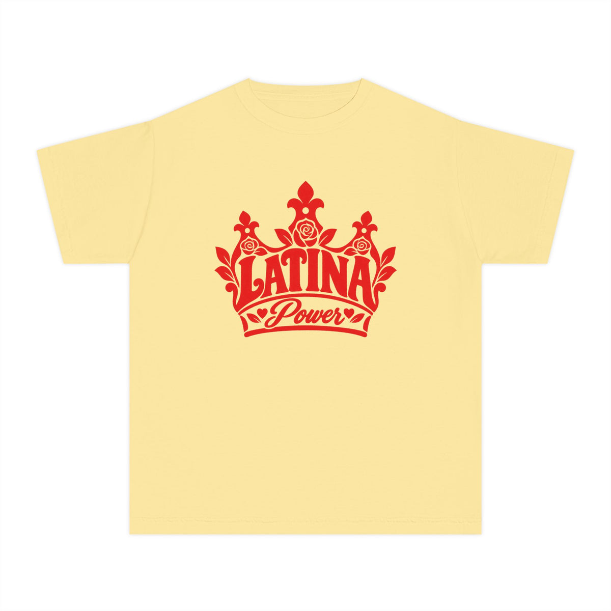 Latina Power Crown Kids Shirt - Youth Mexican Latina Pride Tee - Latina Girl Gift - Reina Corona Spanish Kids Shirt