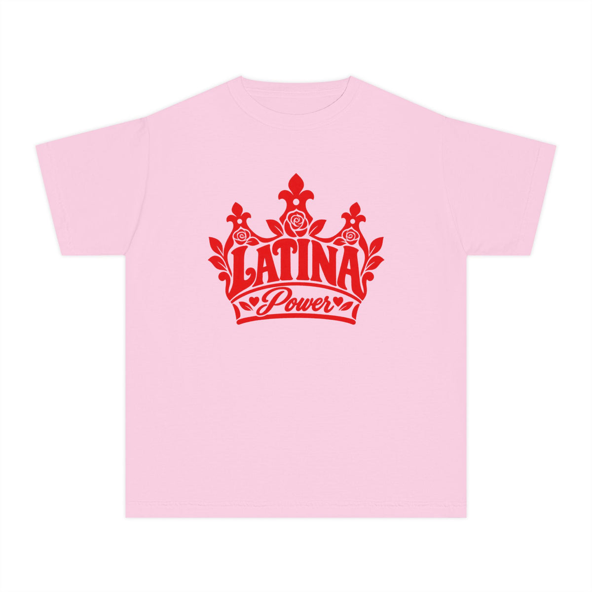 Latina Power Crown Kids Shirt - Youth Mexican Latina Pride Tee - Latina Girl Gift - Reina Corona Spanish Kids Shirt