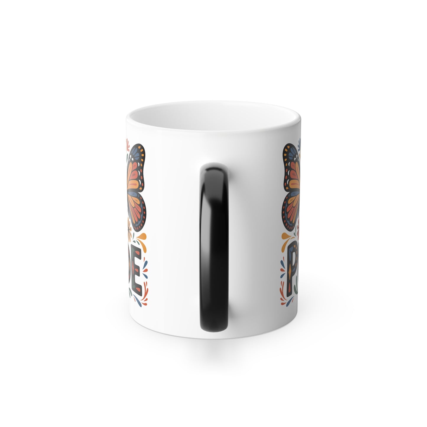 Si Se Puede Color Changing Mug | Latina Empowerment Gift | Monarch Butterfly Magic Mug | Latina Gift for Her | Inspirational Coffee Cup