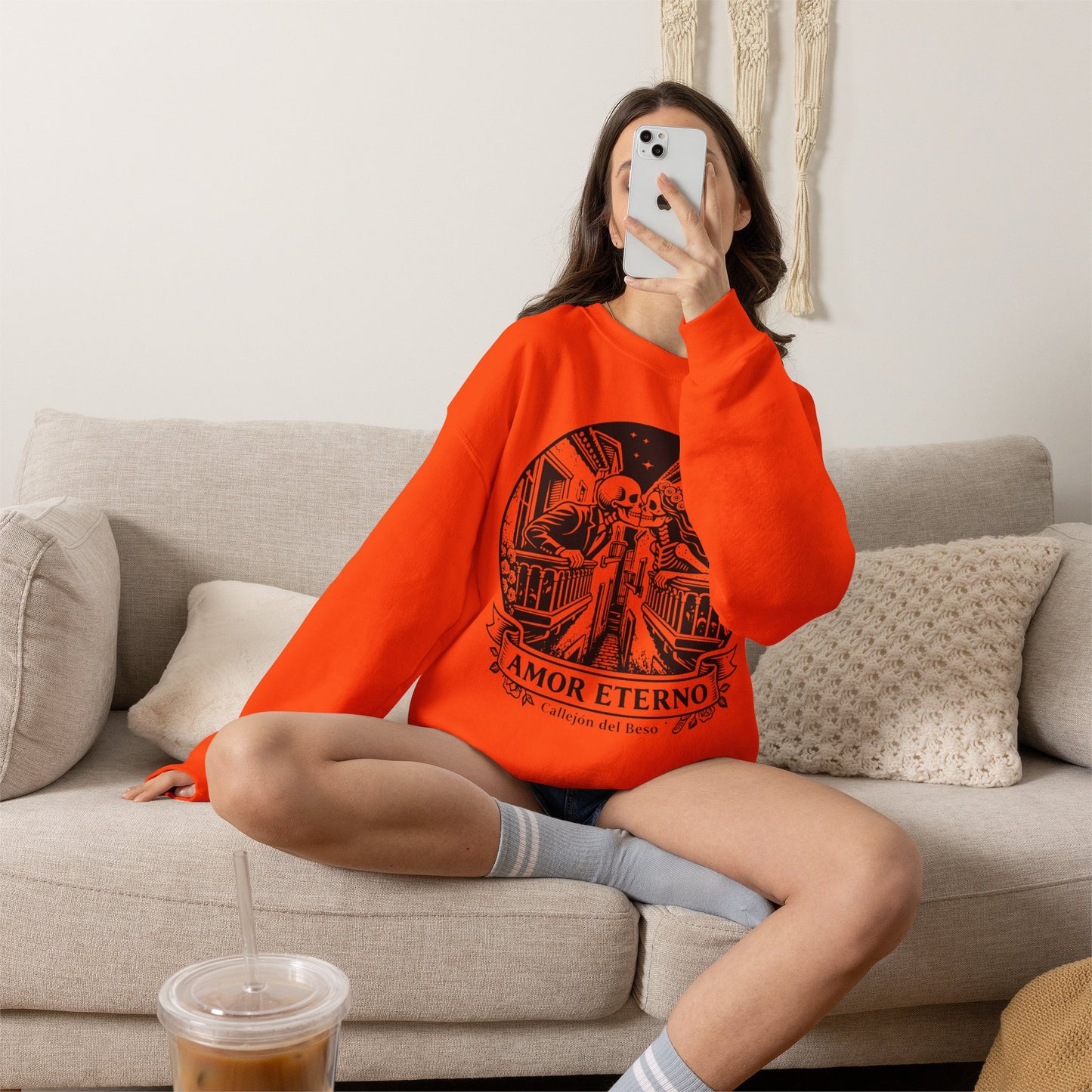 Amor Eterno Sweatshirt - Eternal Love Gift for Her, Hispanic Love Wear, Relationship Goals Corazon Forever Hoodie