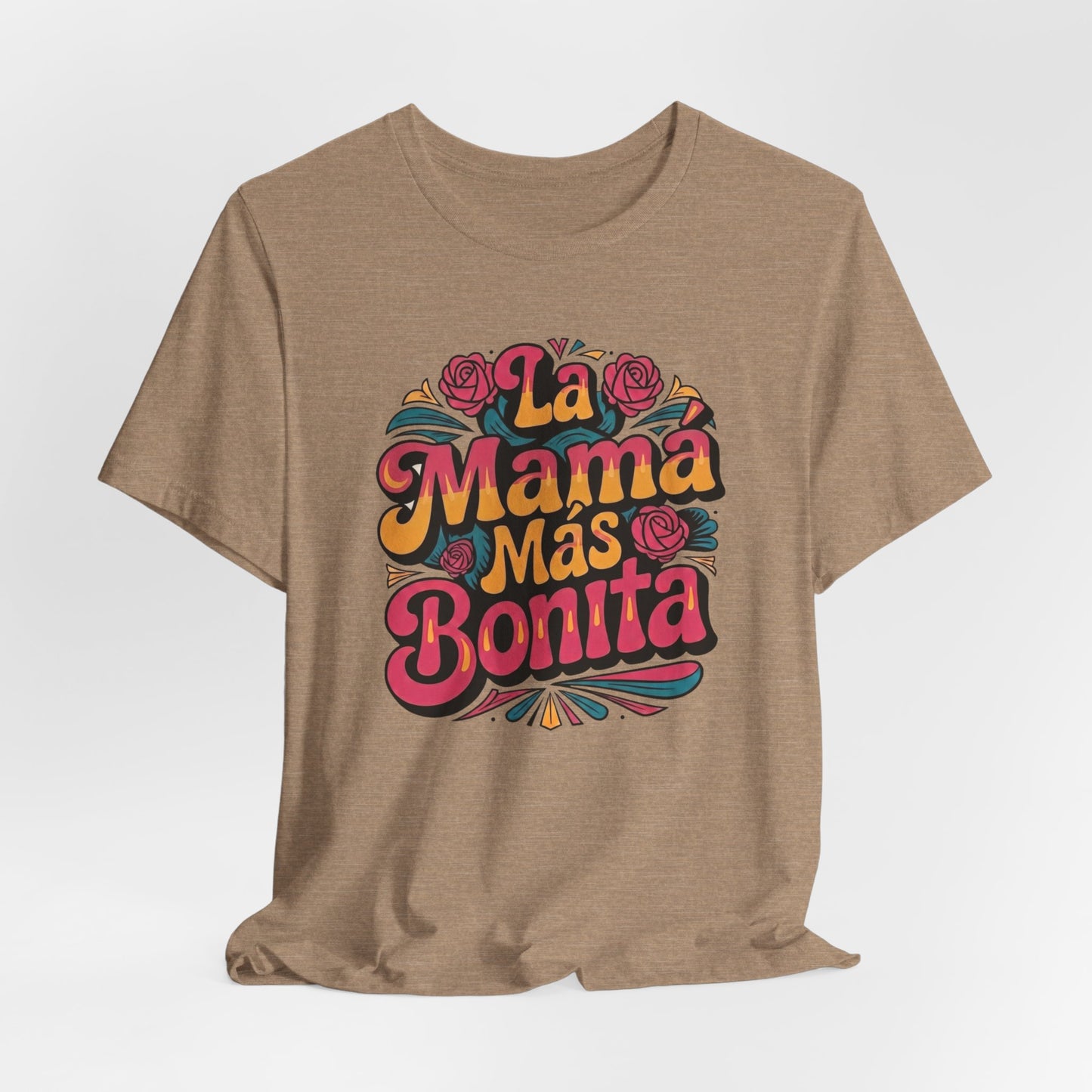 Groovy Art La Mama Mas Bonita Shirt, Mama Gift, Latina Mom Gift, Mom Birthday Gift, Mother's Day