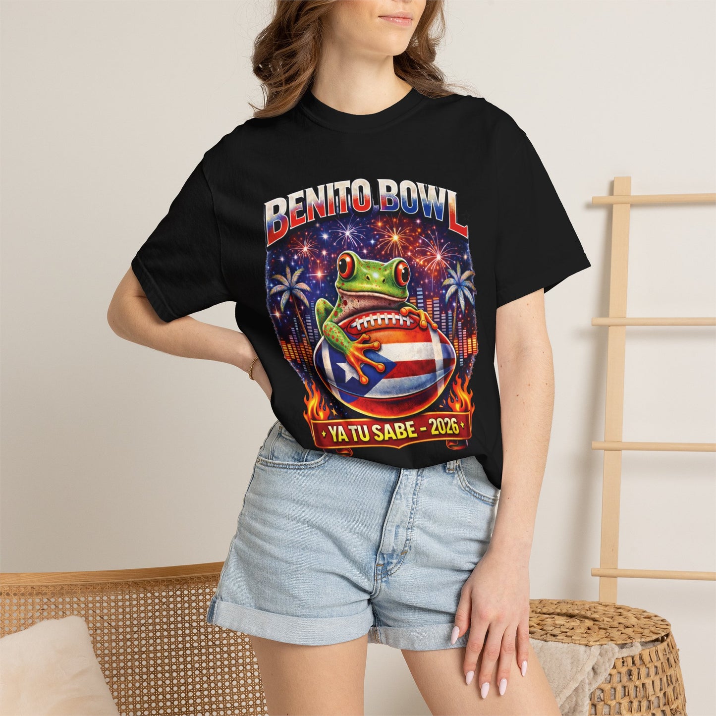 Puerto Rican Frog Half Time Show Game Day Shirt Benito Bowl Shirt, Shirt, Bunny Bowl Tee, Comfort Colors Tee