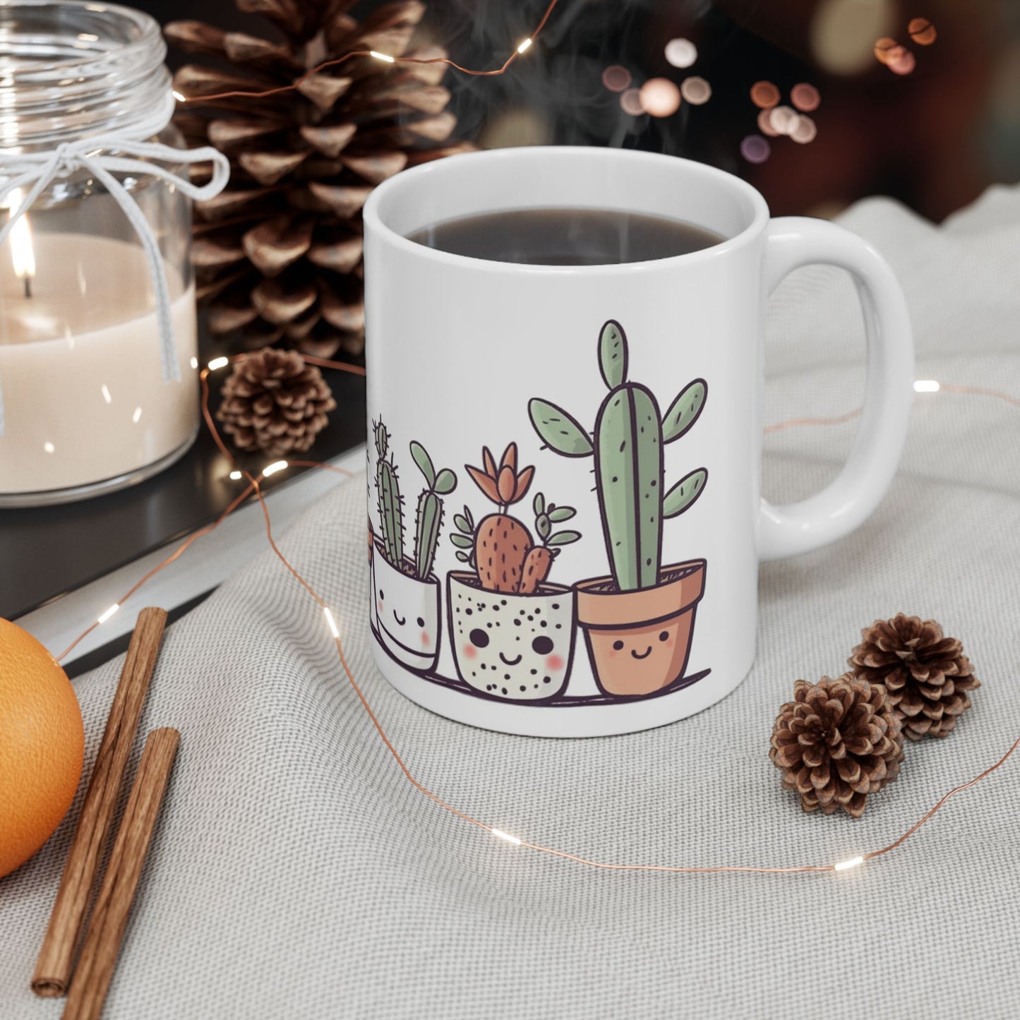 Cute Cacti Ceramic Mug