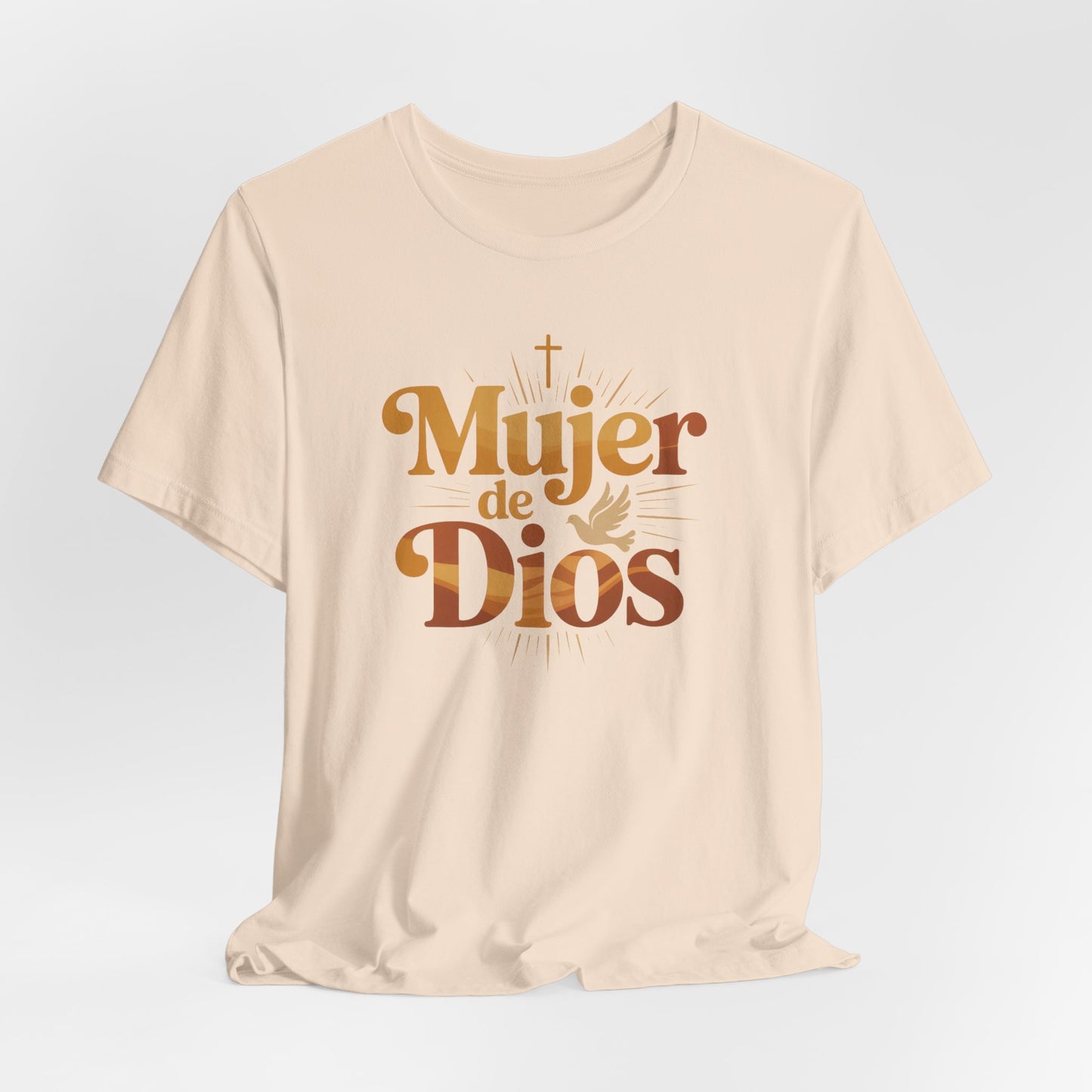 Mujer de Dios T-Shirt - Spanish Faith Tee for Christian Latina Women - Religious Gift Camisa Bendecida