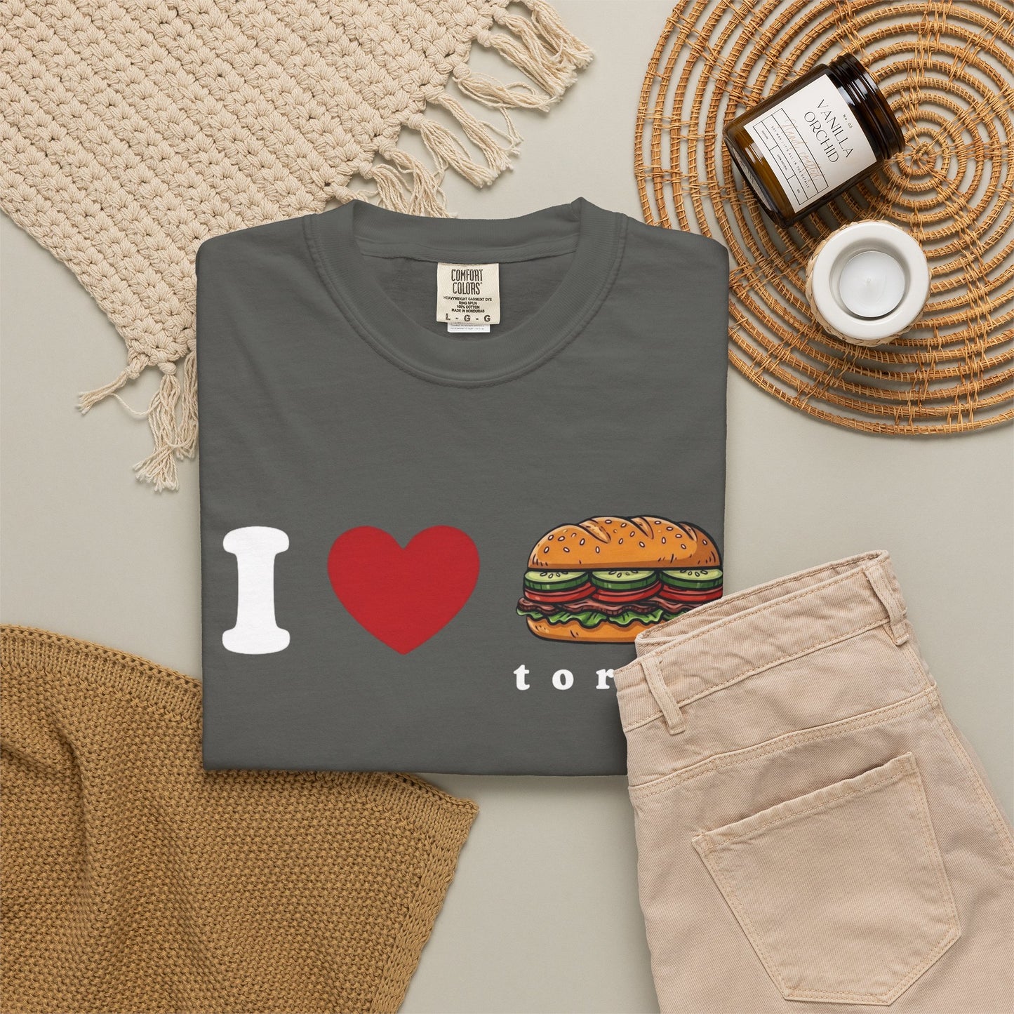 I love Tortas Shirt, Comfort Colors Bilingual Tee, Funny Gift for Men