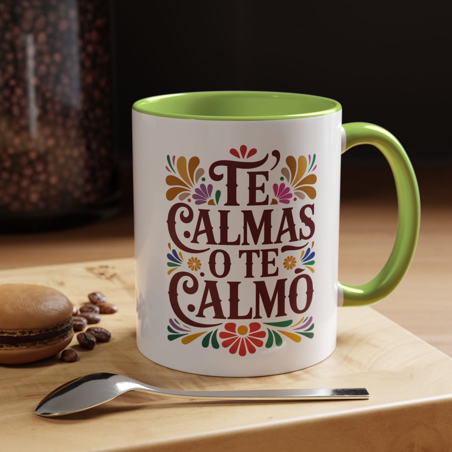 Te Calmas O Te Calmo Mug | Funny Latino Humor Coffee Cup | Sassy Latina Gift | Spanish Sayings Mug | Regalo Gracioso