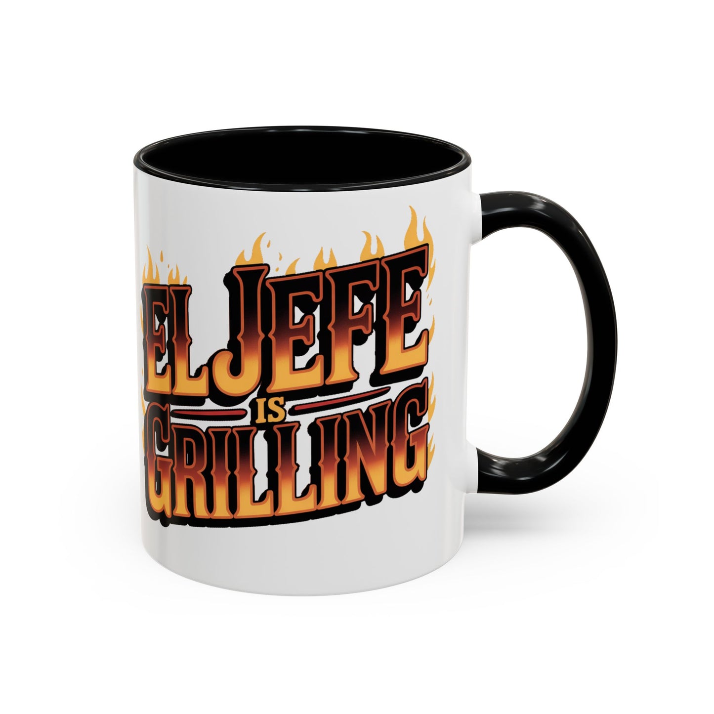 El Jefe is Grilling Mug - Latino Boss Coffee Cup Gift for Hispanic Dad, Office Jefe, Spanish Humor Mug, Latino Pride Regalo