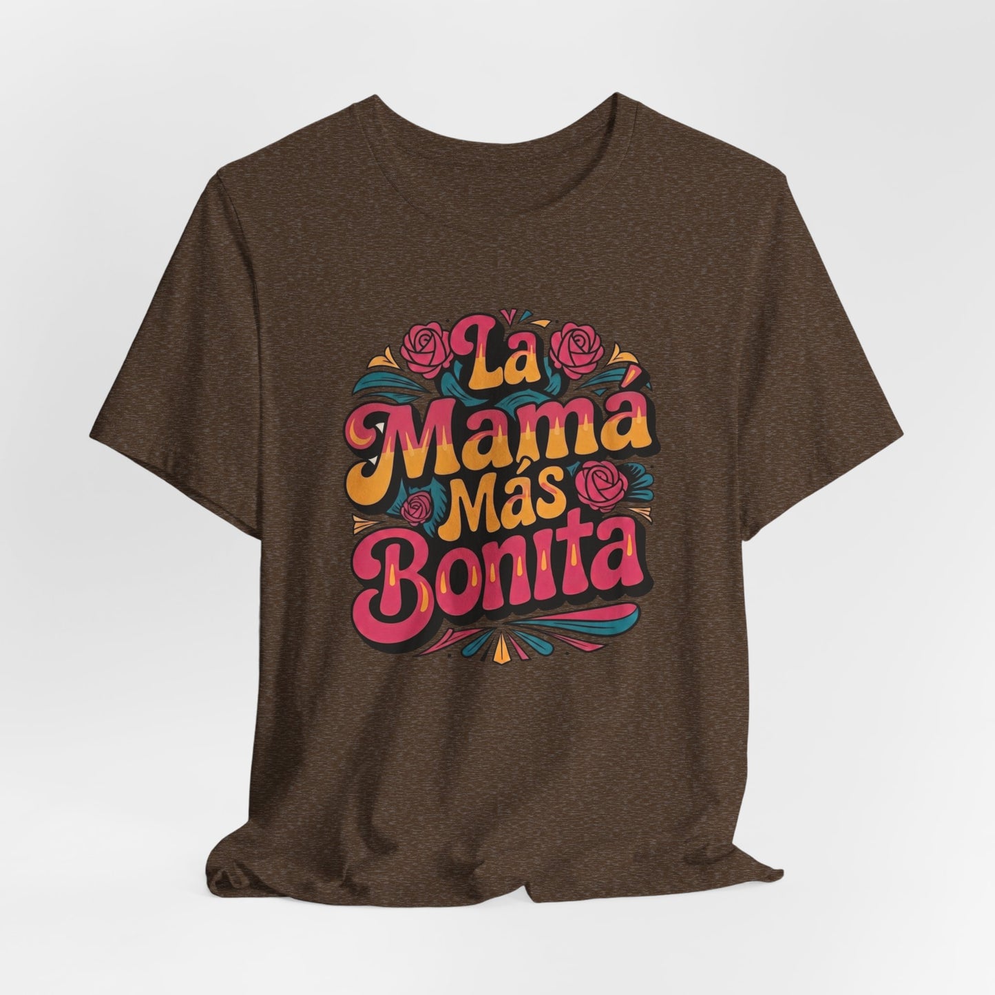 Groovy Art La Mama Mas Bonita Shirt, Mama Gift, Latina Mom Gift, Mom Birthday Gift, Mother's Day