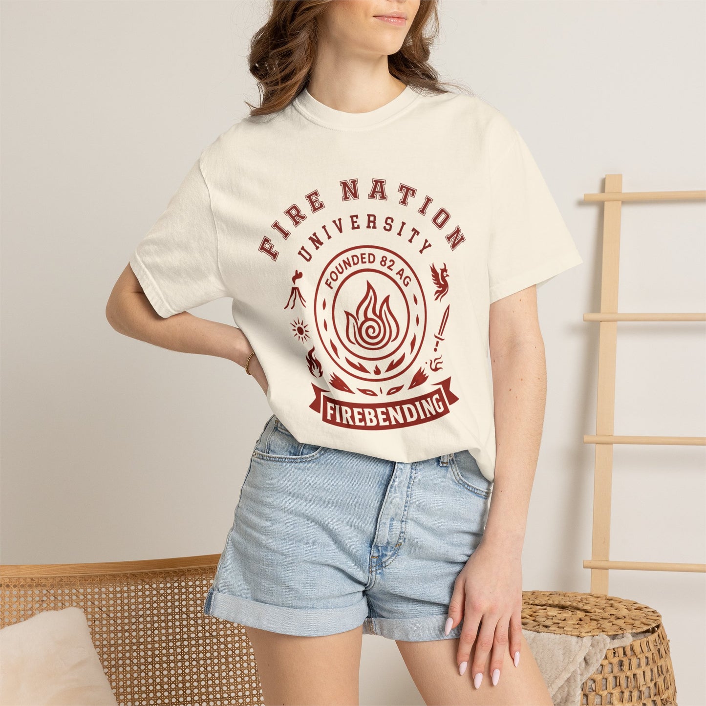 Fire Nation University Shirt | The Last Airbender Gift , Earth Kingdom Tee | Anime Fan Art