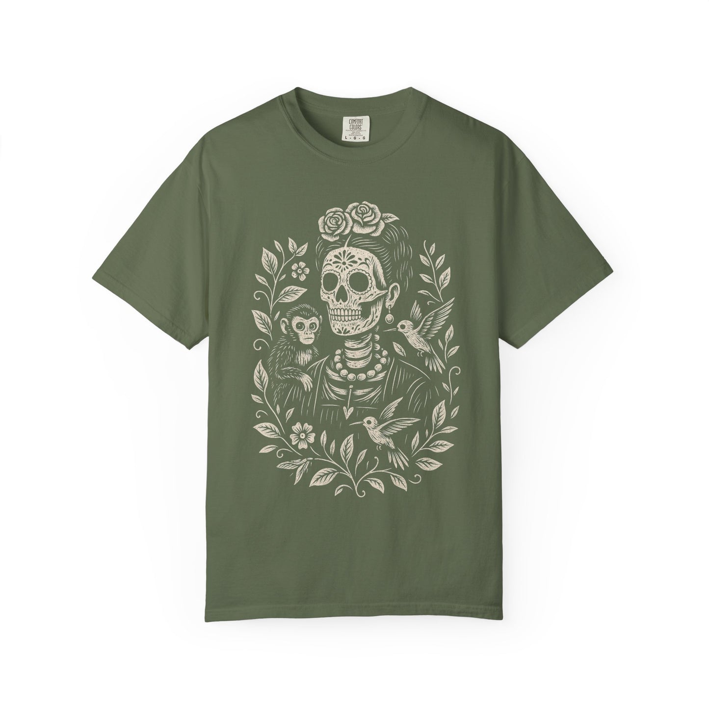 Frida Calavera Tee | Dia De los Muertos Fine Art Shirt, Eskeletos,  Frida Remix, Latina owned business support,