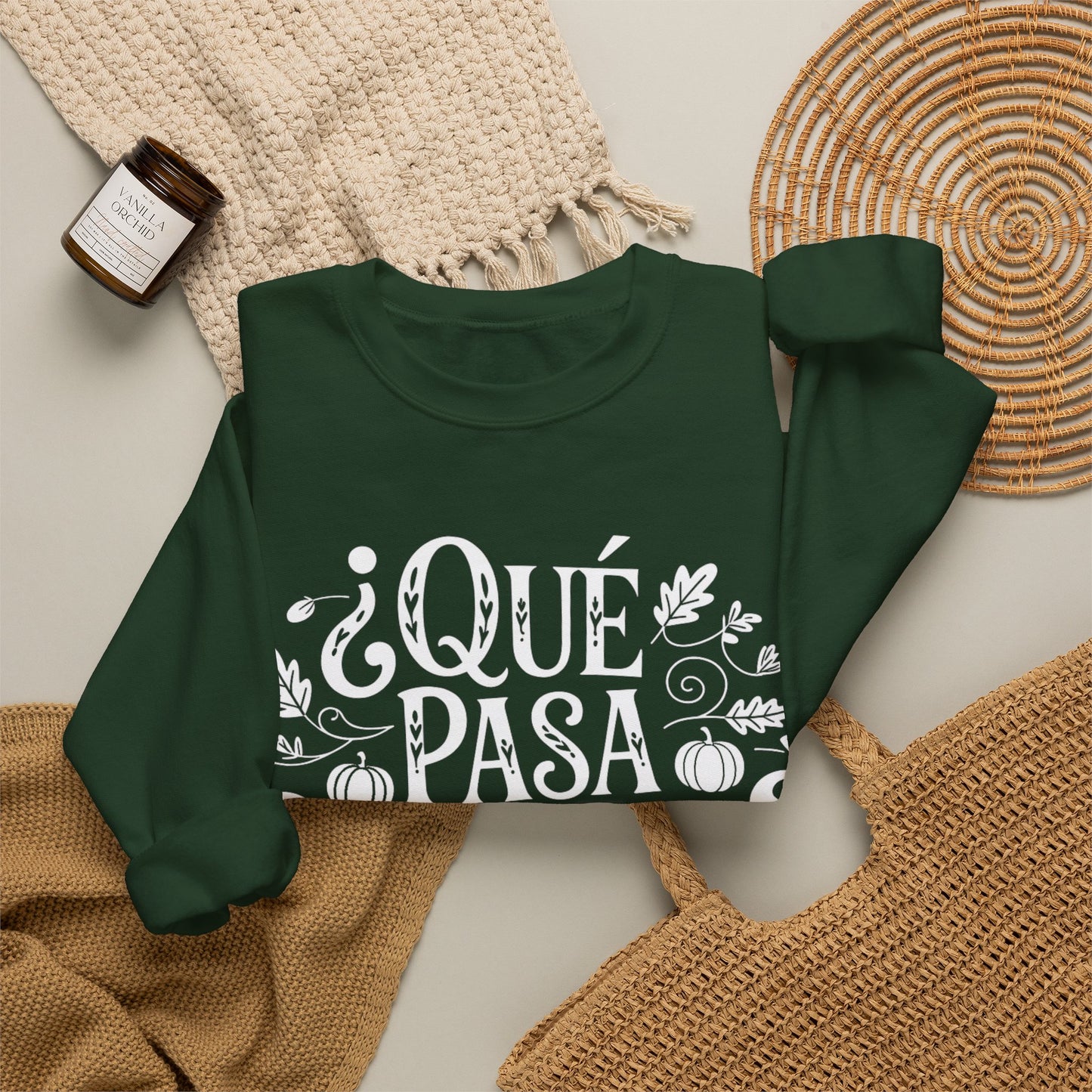 Que Pasa Calabaza Sweatshirt - Funny Hispanic Saying Gift - Latino Culture Bilingual Apparel - Pumpkin Spanish Shirt