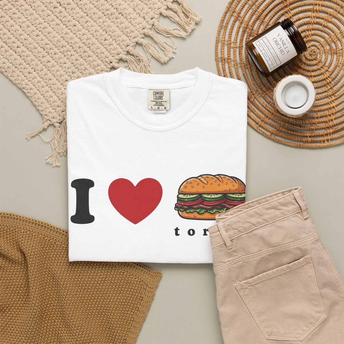 I love Tortas Shirt, Comfort Colors Bilingual Tee, Funny Gift for Men