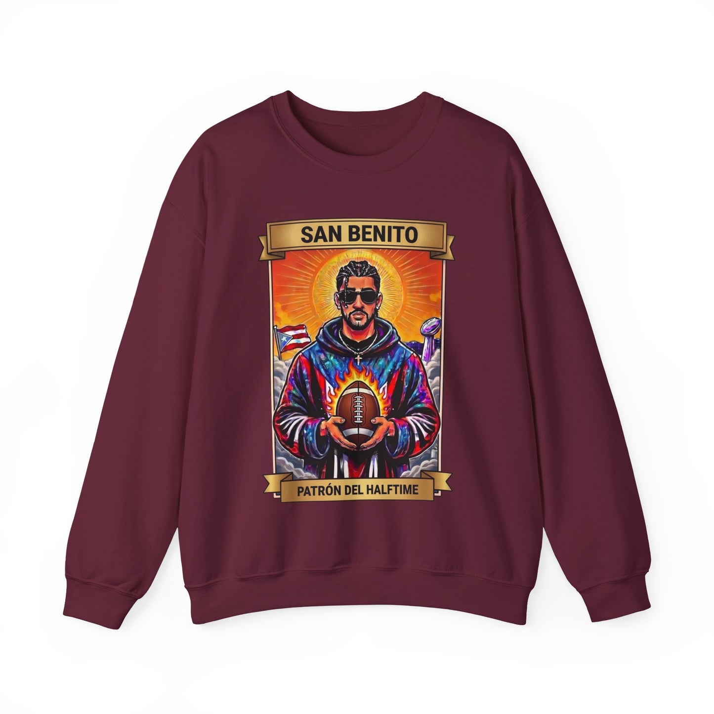 San Benito Bowl Sweater | Unisex Latino Sweater Puerto Rico Tee, San Benito Halftime Show, Team Benito Gift, Boricua Unisex Graphic Tee