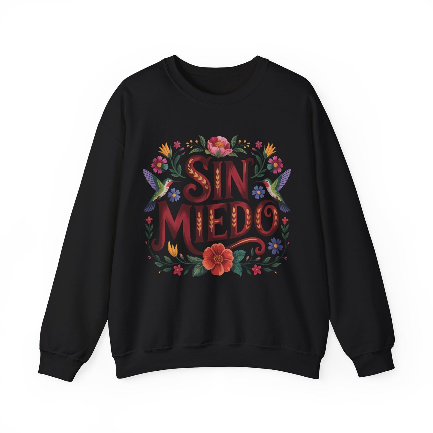 Sin Miedo Sweatshirt - Faith Over Fear Christian Gift - Hispanic Religious Wear - Spiritual Hoodie - Catholic Gift