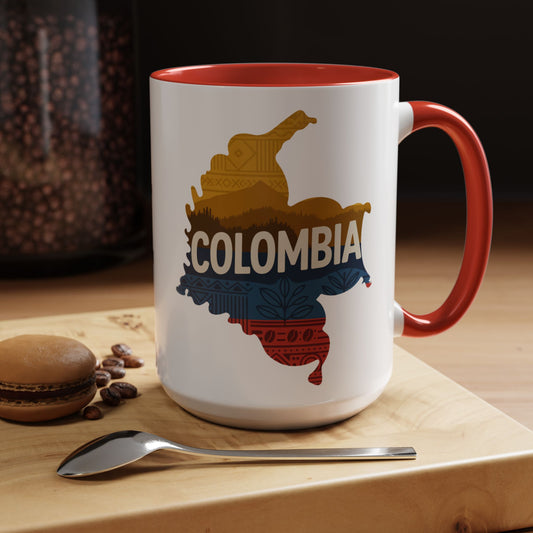 Colombia Mug - Colombian Heritage Gift, Orgullo Colombiano Coffee Cup, Mi Colombia Bella Souvenir for Hispanic Pride