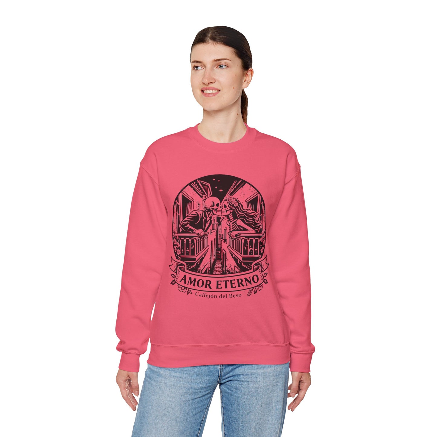 Amor Eterno Sweatshirt - Eternal Love Gift for Her, Hispanic Love Wear, Relationship Goals Corazon Forever Hoodie