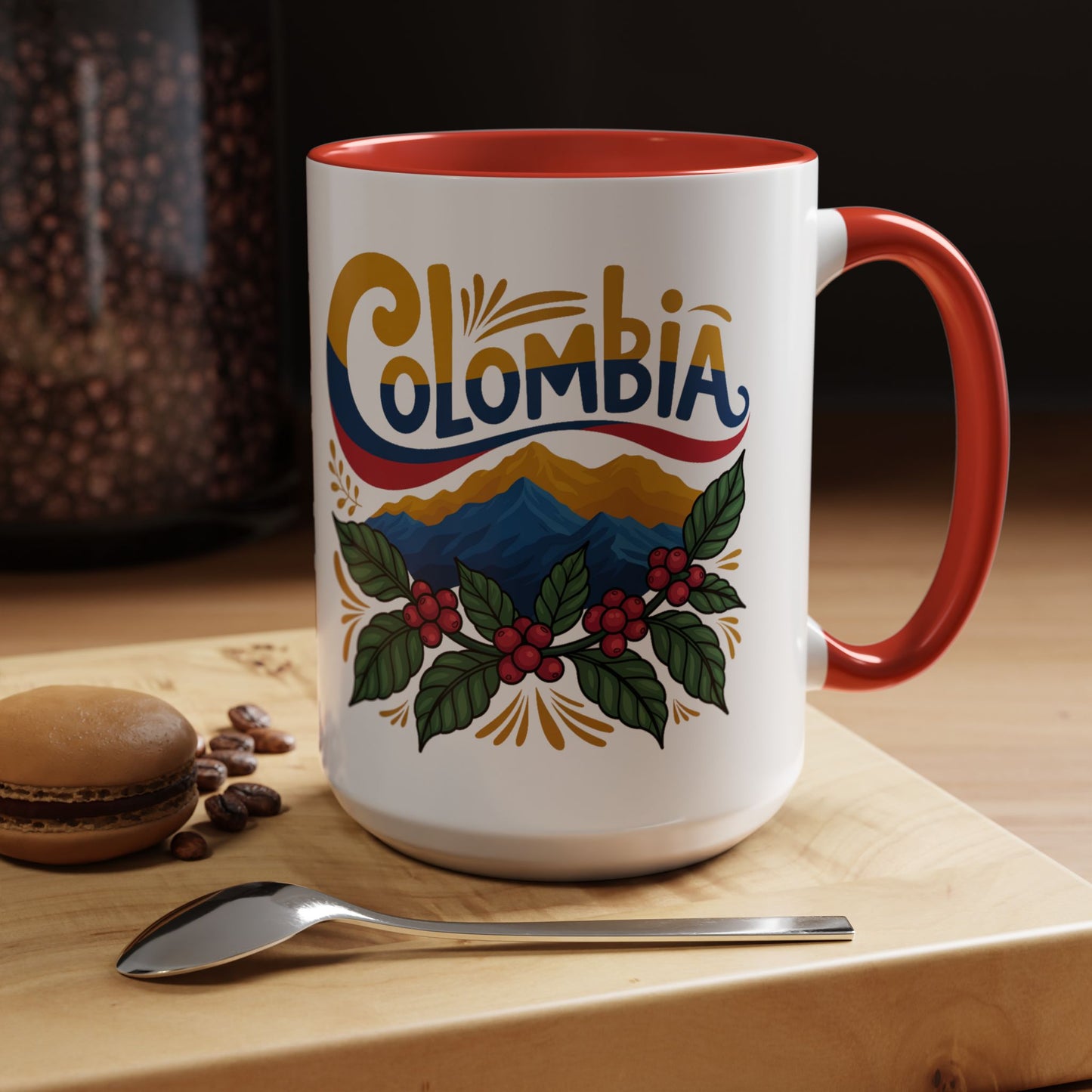 Colombia Mug - Colombian Pride Coffee Cup, Orgullo Colombiano Gift, Hispanic Heritage Patria Querida Cafe