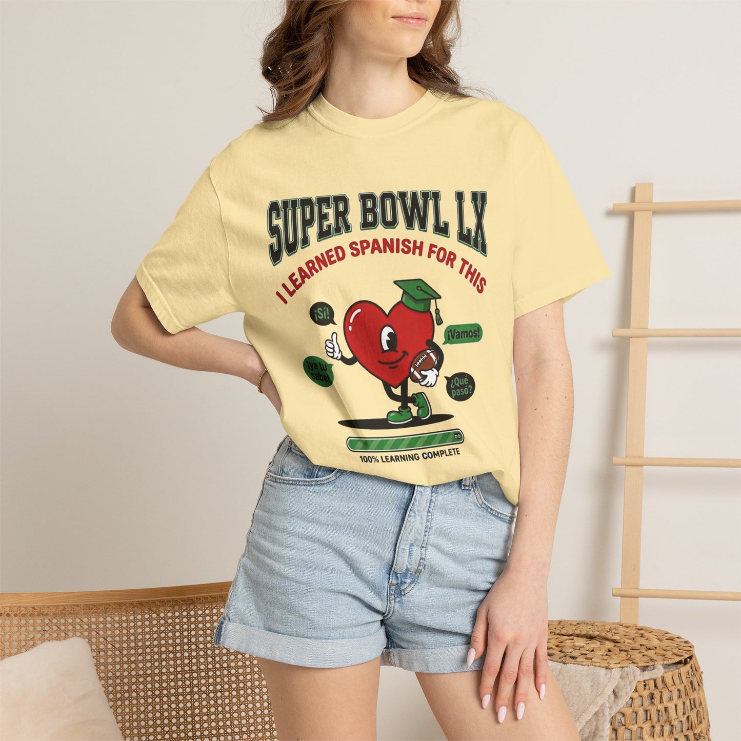 Funny Game Day Shirt, SNL I learned Spanish for This Shirt, Duolingo Joke Tee, Comfort Colors Bilingual Tee