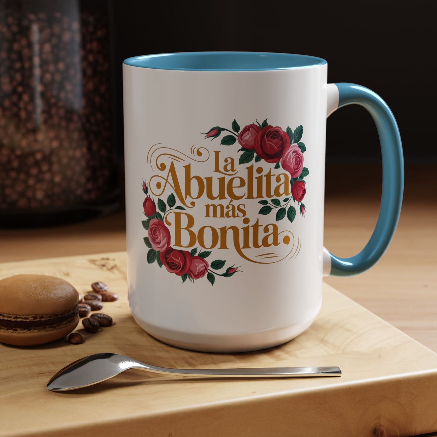 La Abuelita Mas Bonita Mug, Abuelita Gift Roses, Latina Grandmother Coffee Mug,  Abuela Birthday Gift, Mother's Day Mug