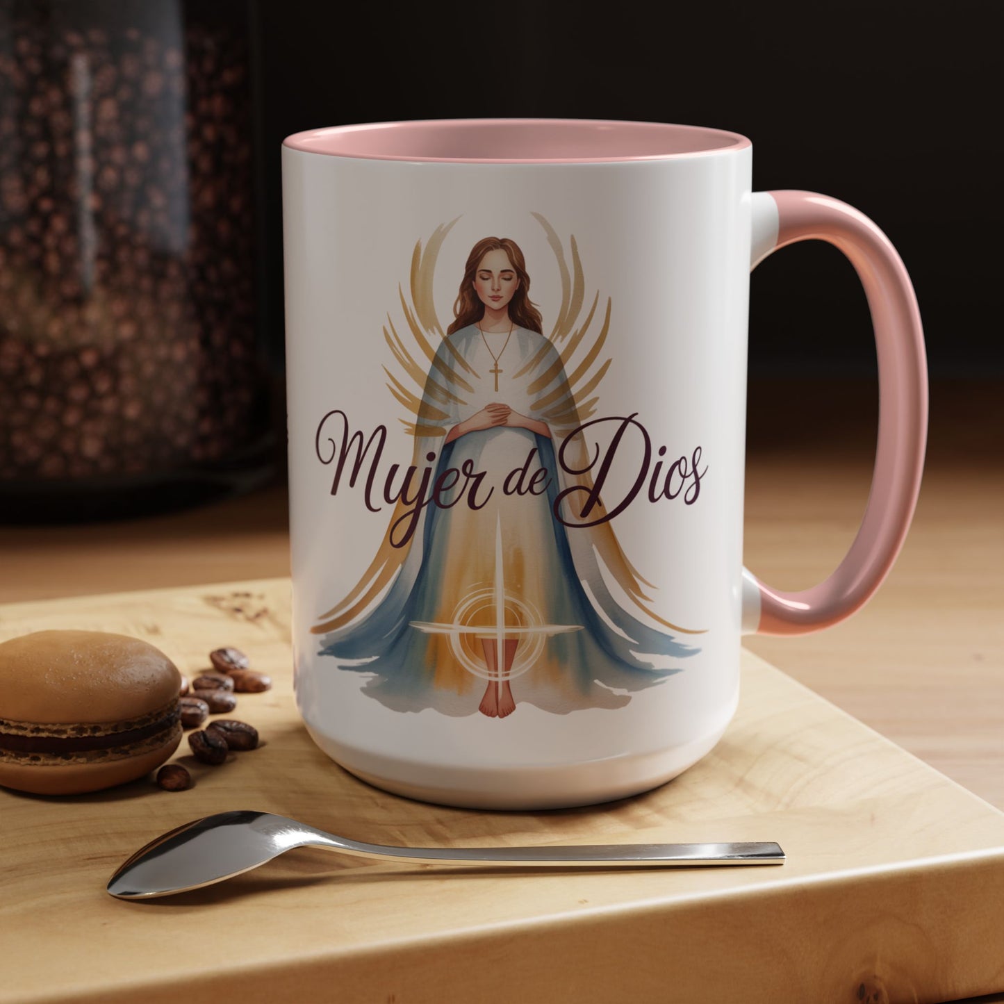 Mujer de Dios Mug - Spanish Faith Coffee Cup Gift for Christian Latina Woman - Catholic Religious Regalo Cristiano
