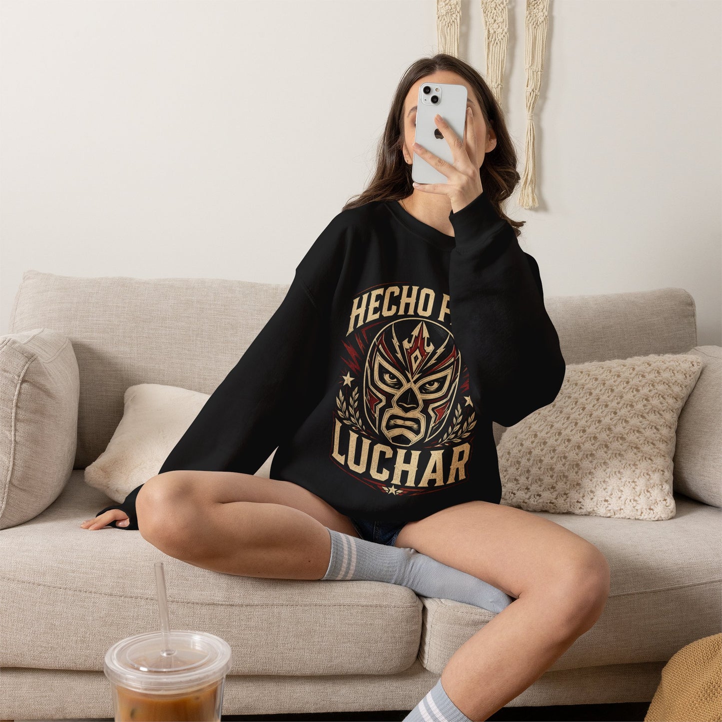 El Luchador Sweatshirt - Mexican Wrestling Gift - Lucha Libre Sudadera - Latino Pride Hoodie - Wrestler Gift for Him