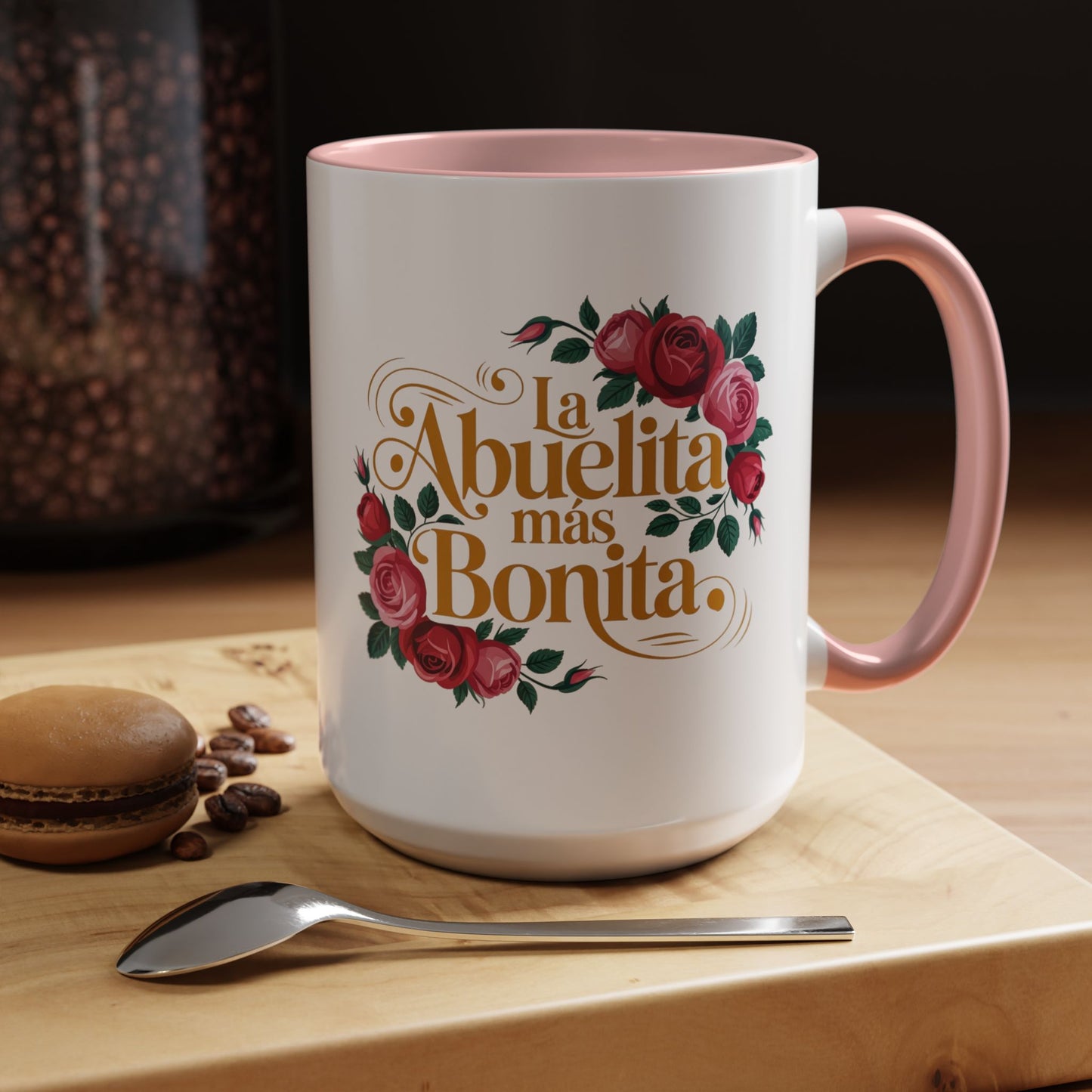 La Abuelita Mas Bonita Mug, Abuelita Gift Roses, Latina Grandmother Coffee Mug,  Abuela Birthday Gift, Mother's Day Mug