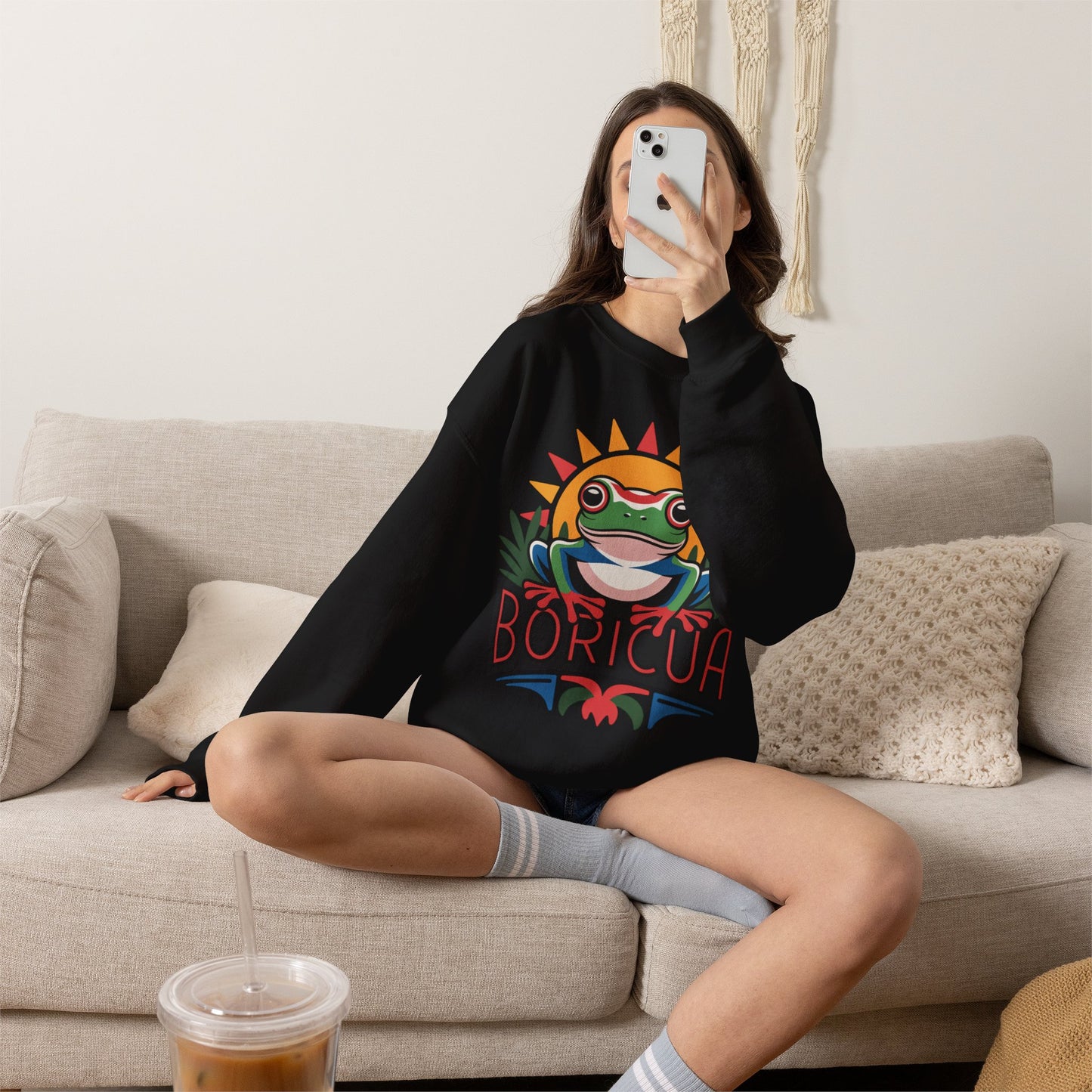 Boricua Sweatshirt - Puerto Rican Pride Gift - Borinquen Heritage Sudadera - Latino Hispanic Pride Wear