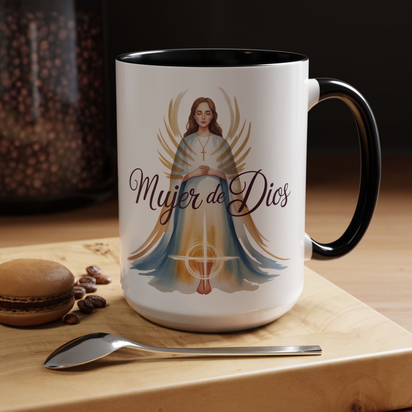 Mujer de Dios Mug - Spanish Faith Coffee Cup Gift for Christian Latina Woman - Catholic Religious Regalo Cristiano