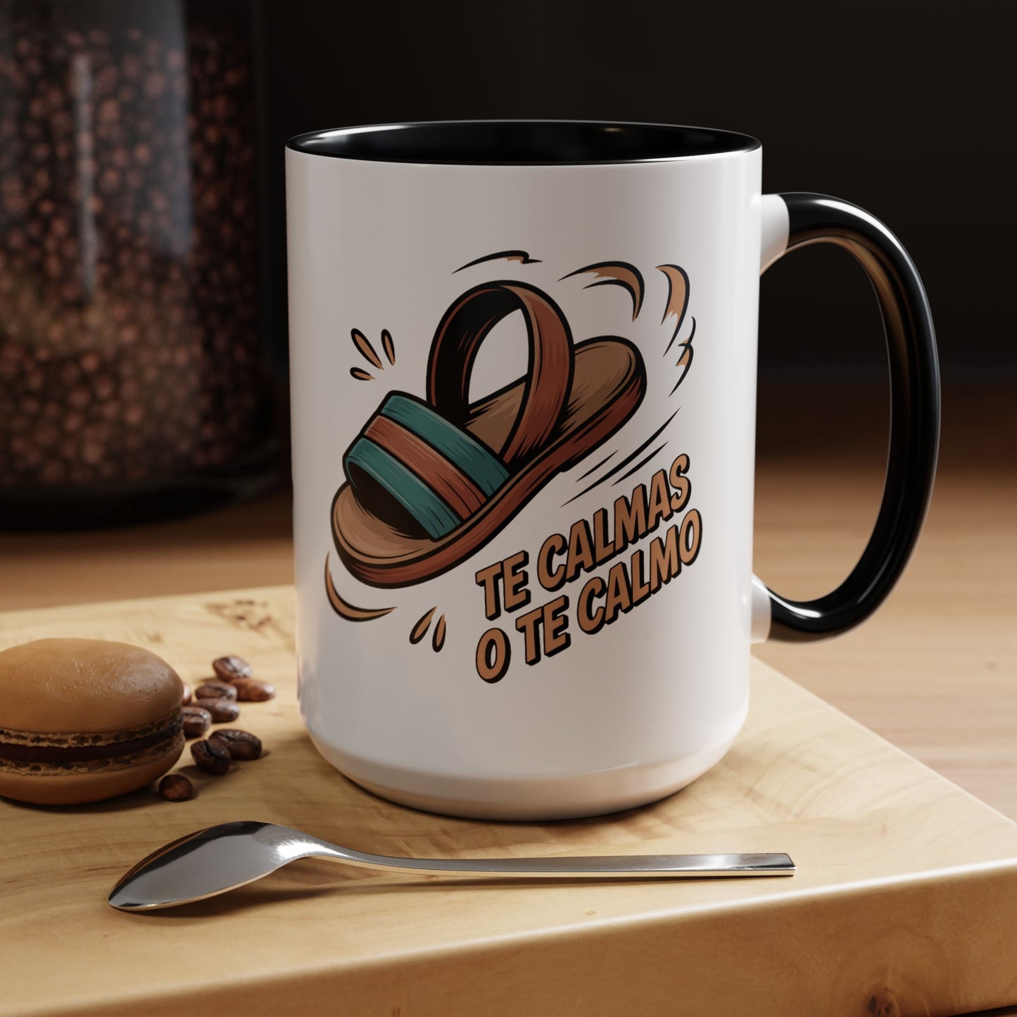 Chancla Mug - Funny Latino Gift for Mama Abuela - Hispanic Humor Coffee Cup - Mexican Culture Gift - La Chancla Threat