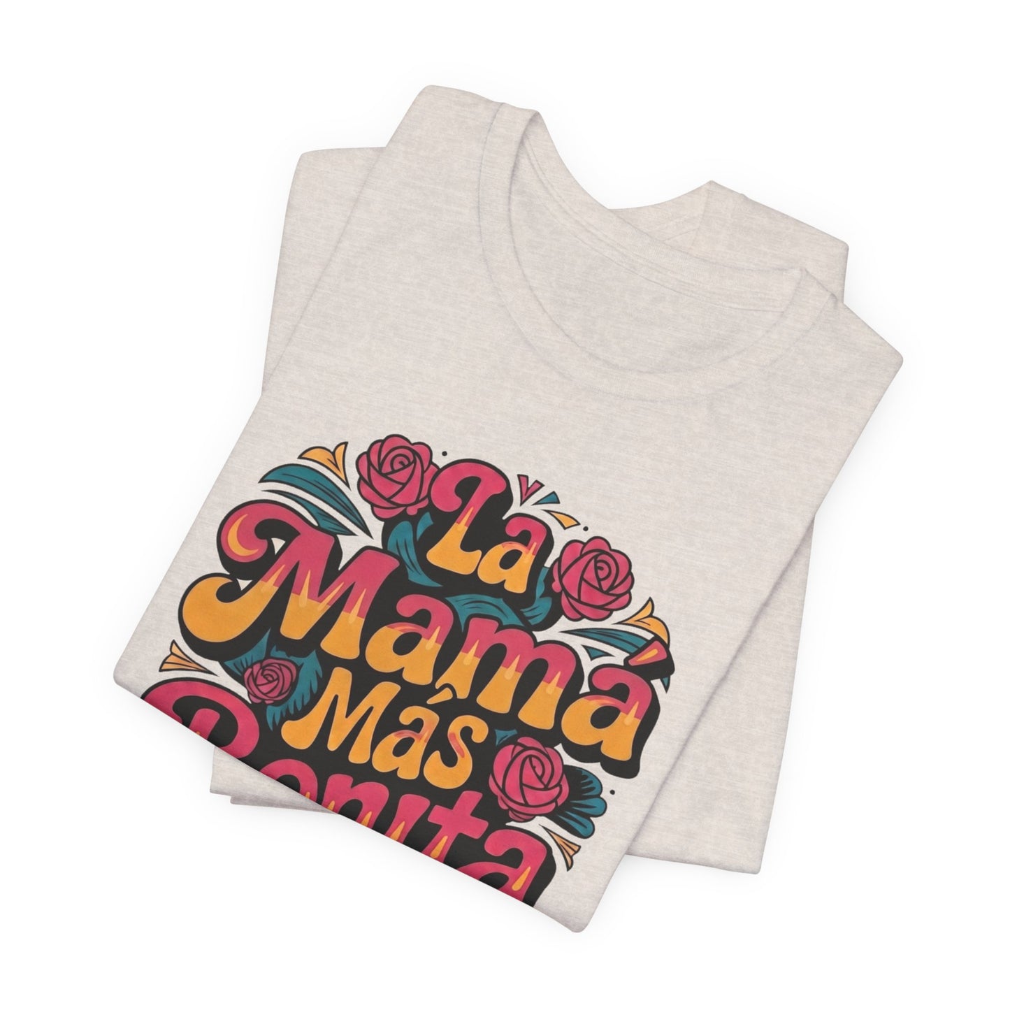 Groovy Art La Mama Mas Bonita Shirt, Mama Gift, Latina Mom Gift, Mom Birthday Gift, Mother's Day