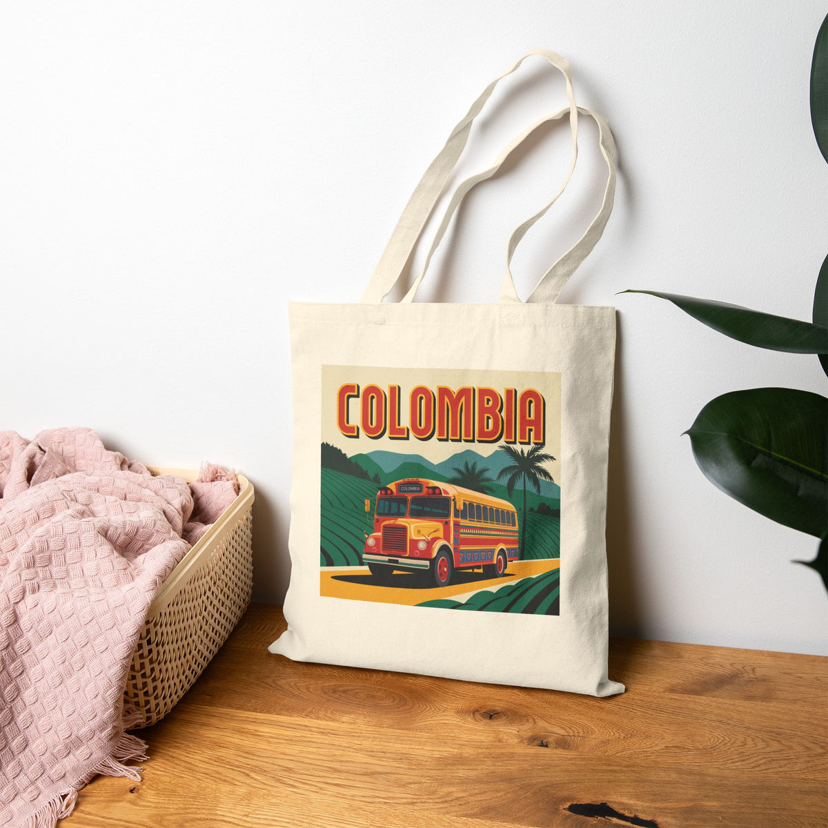Chiva Colombia Tote - Colombian Bus Bag - Colombia Pride Reusable Tote