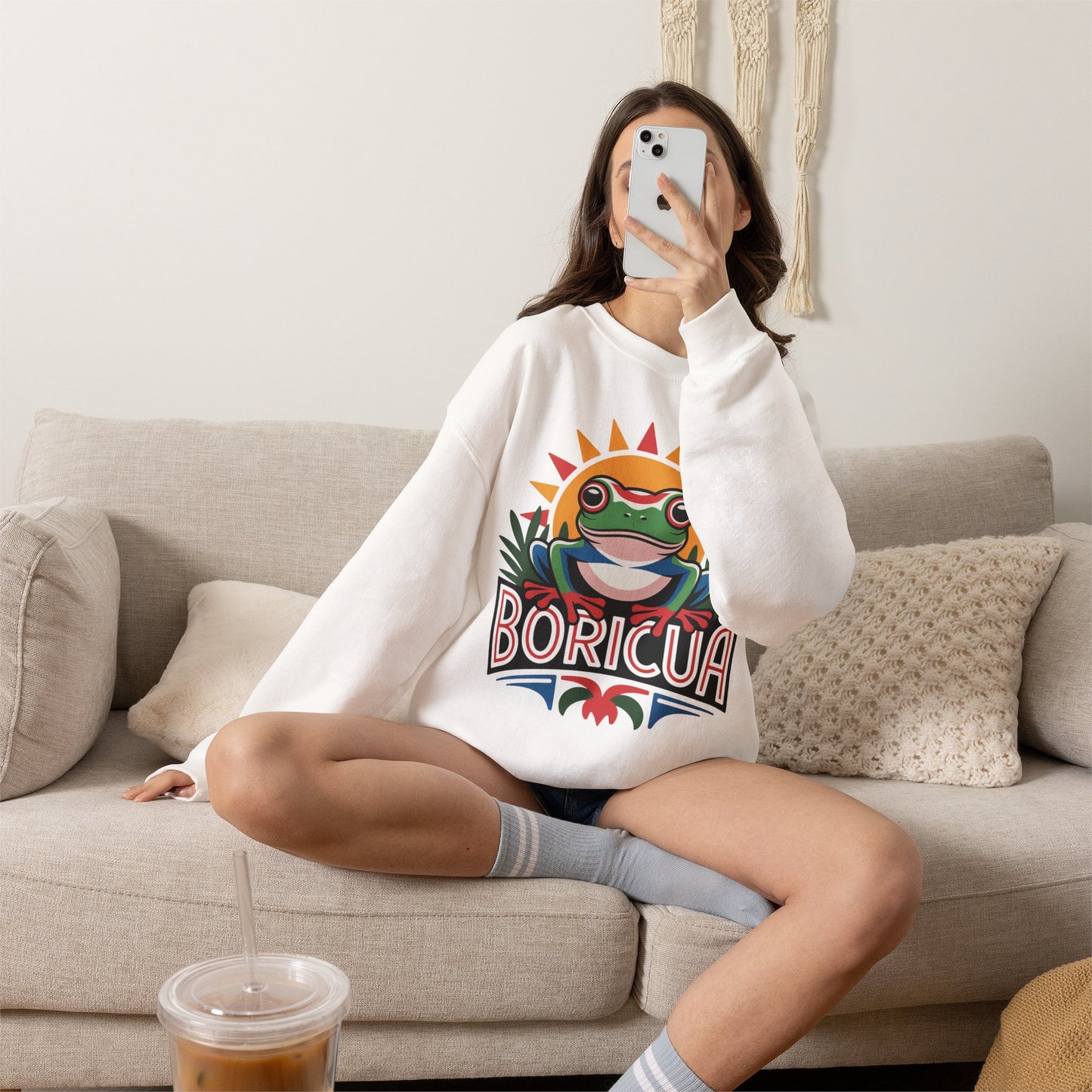 Boricua Sweatshirt - Puerto Rican Pride Gift - Borinquen Heritage Sudadera - Latino Hispanic Pride Wear