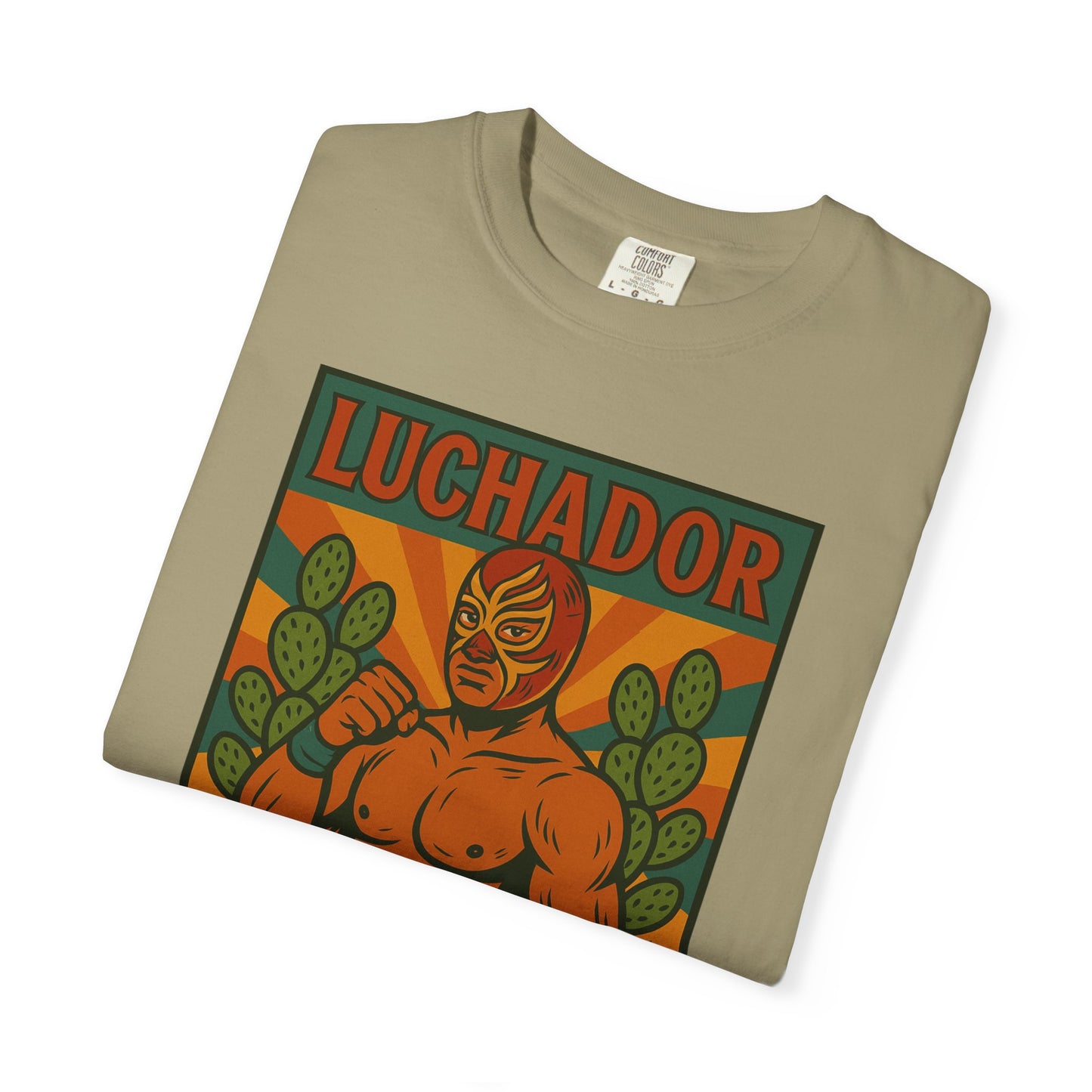 Luchador Nopales T-Shirt, Mexican Wrestling Tee, Lucha Libre Plant Shirt, Unisex Top, Cinco de Mayo Gift, Festival Apparel