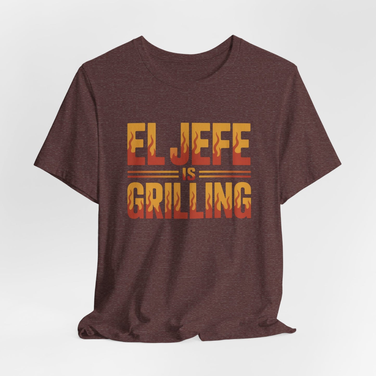 El Jefe is Grilling T-Shirt - Latino Boss Man Shirt, Hispanic Pride Tee, Spanish Jefe Gift, Latino Heritage Clothing
