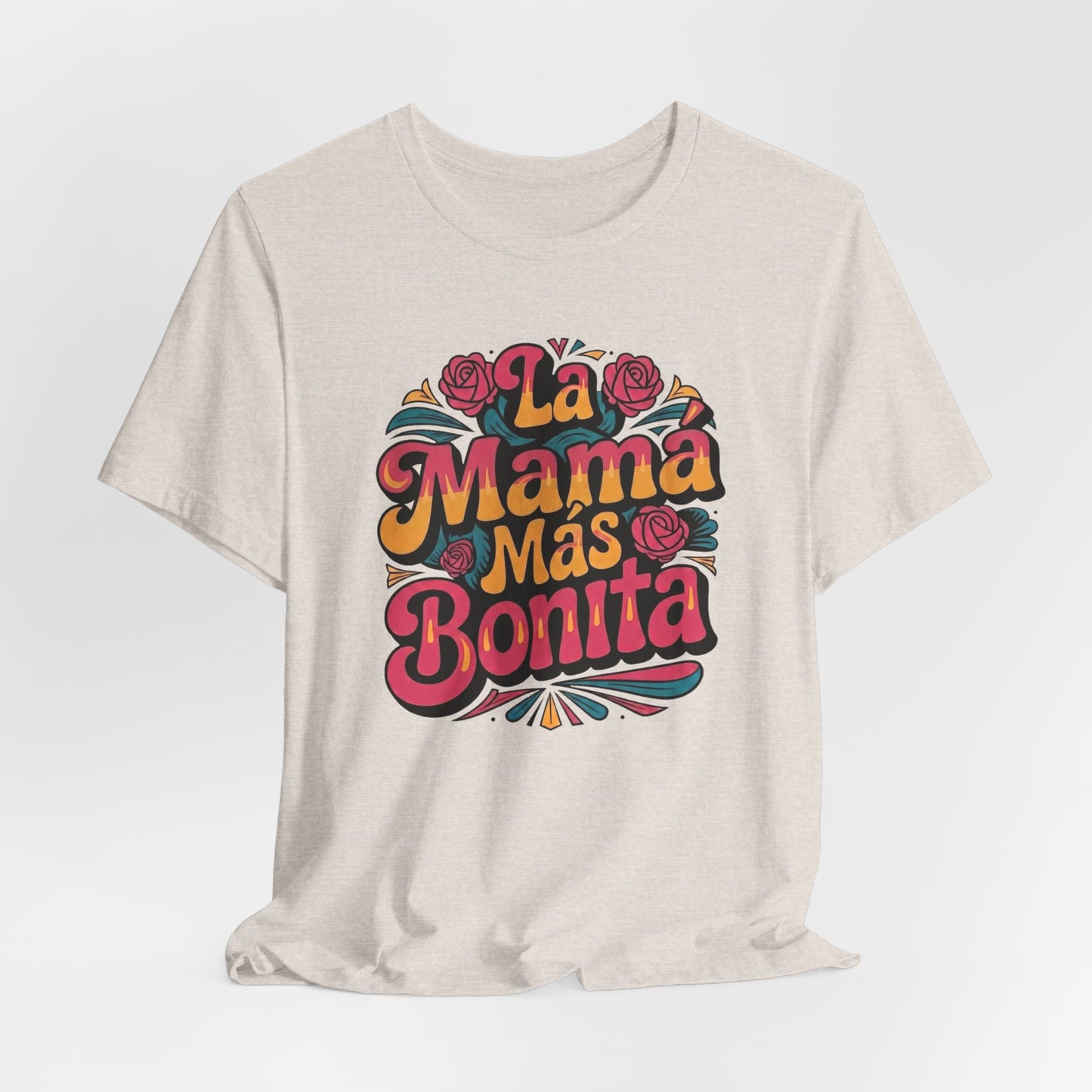 Groovy Art La Mama Mas Bonita Shirt, Mama Gift, Latina Mom Gift, Mom Birthday Gift, Mother's Day