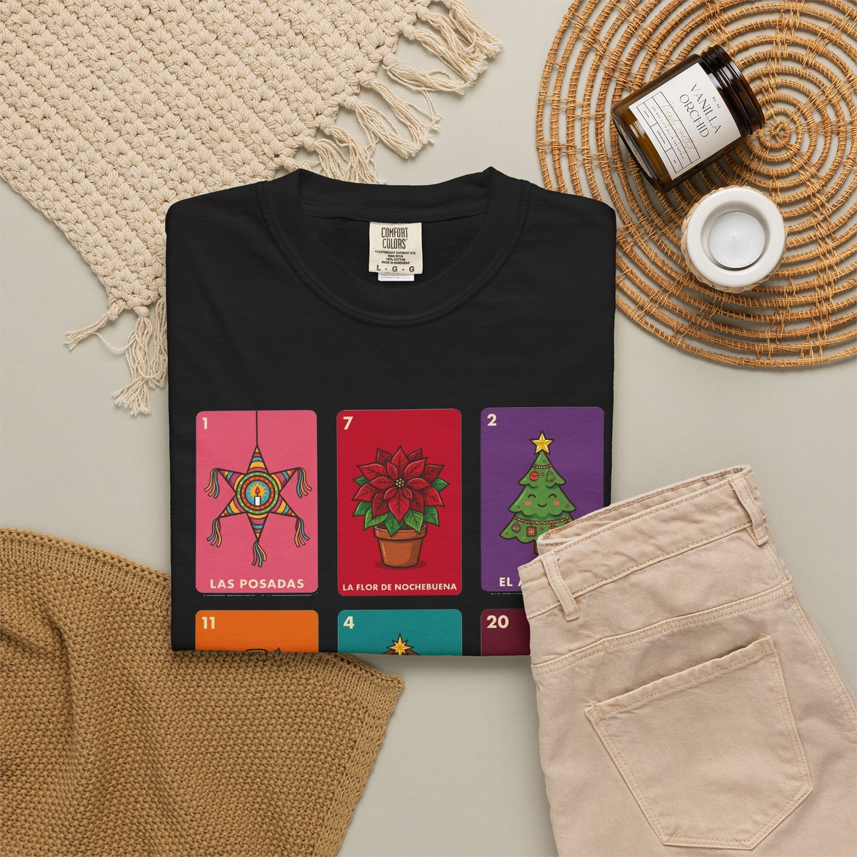 Loteria Navidad Shirt - Mexican Christmas Loteria Tee - Navidad Mexicana Posadas Tamales Ponche - Feliz Navidad Gift